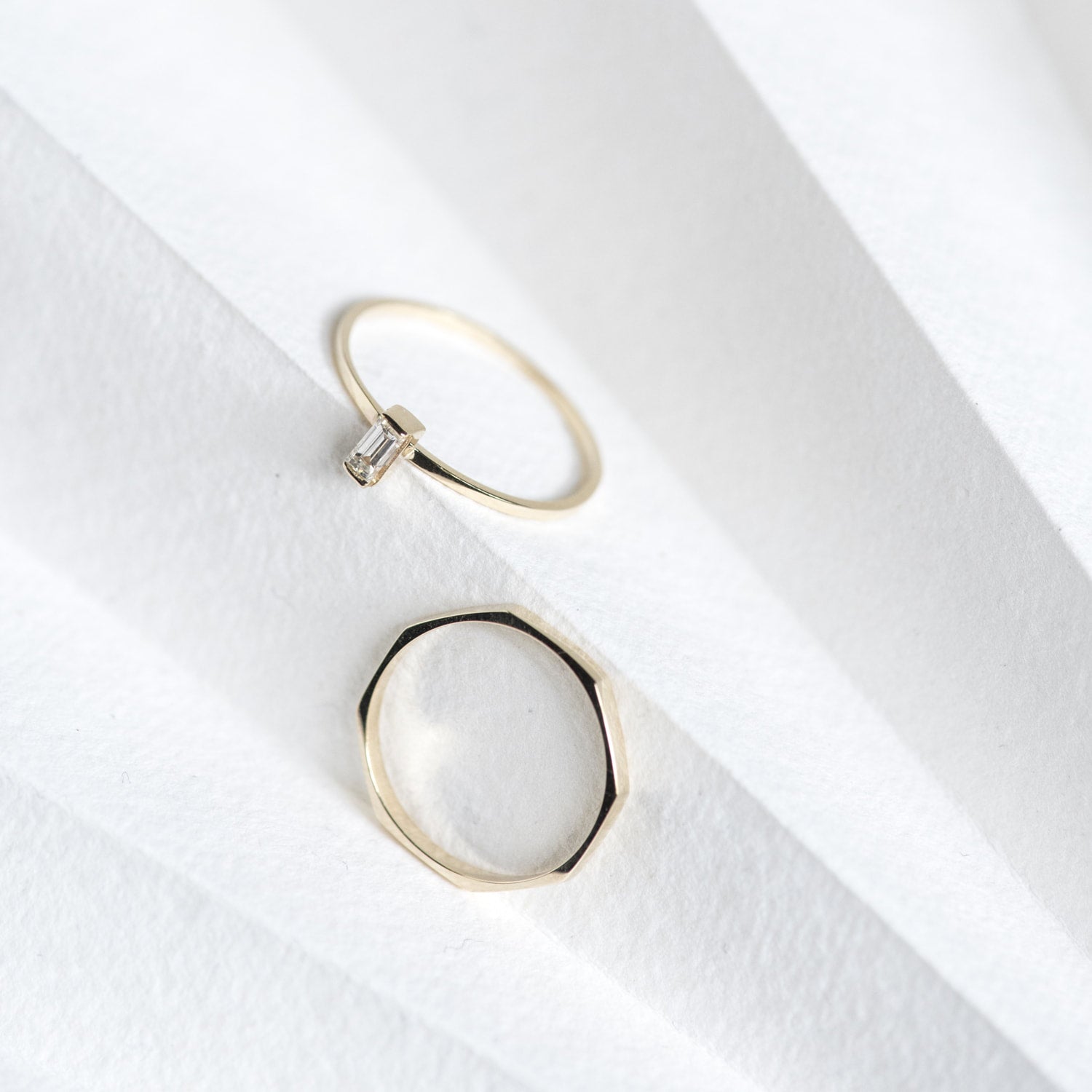 Lantern Diamond Stacking Ring
