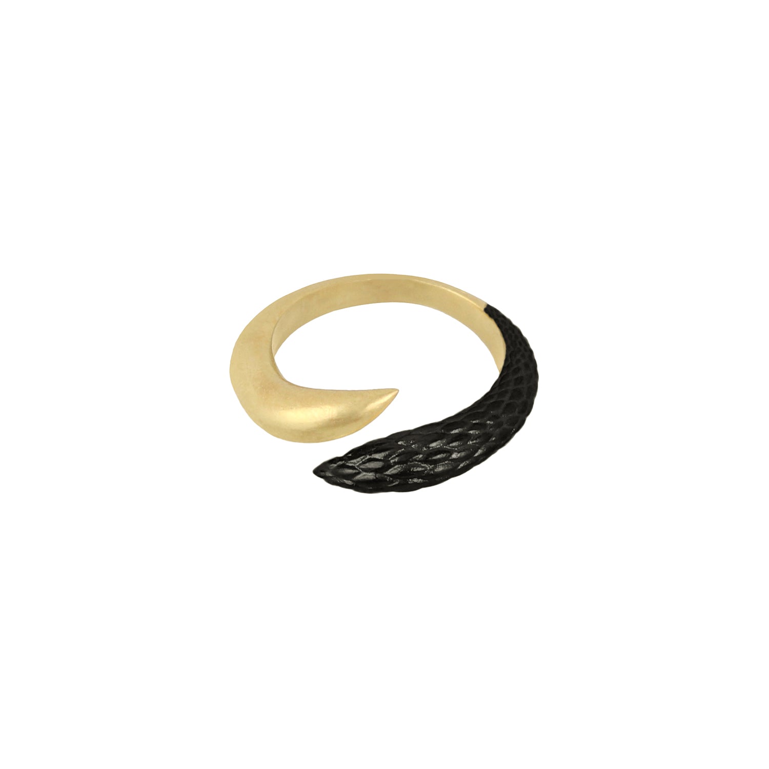 Orpheus & Eurydice Ring in Gold and Black