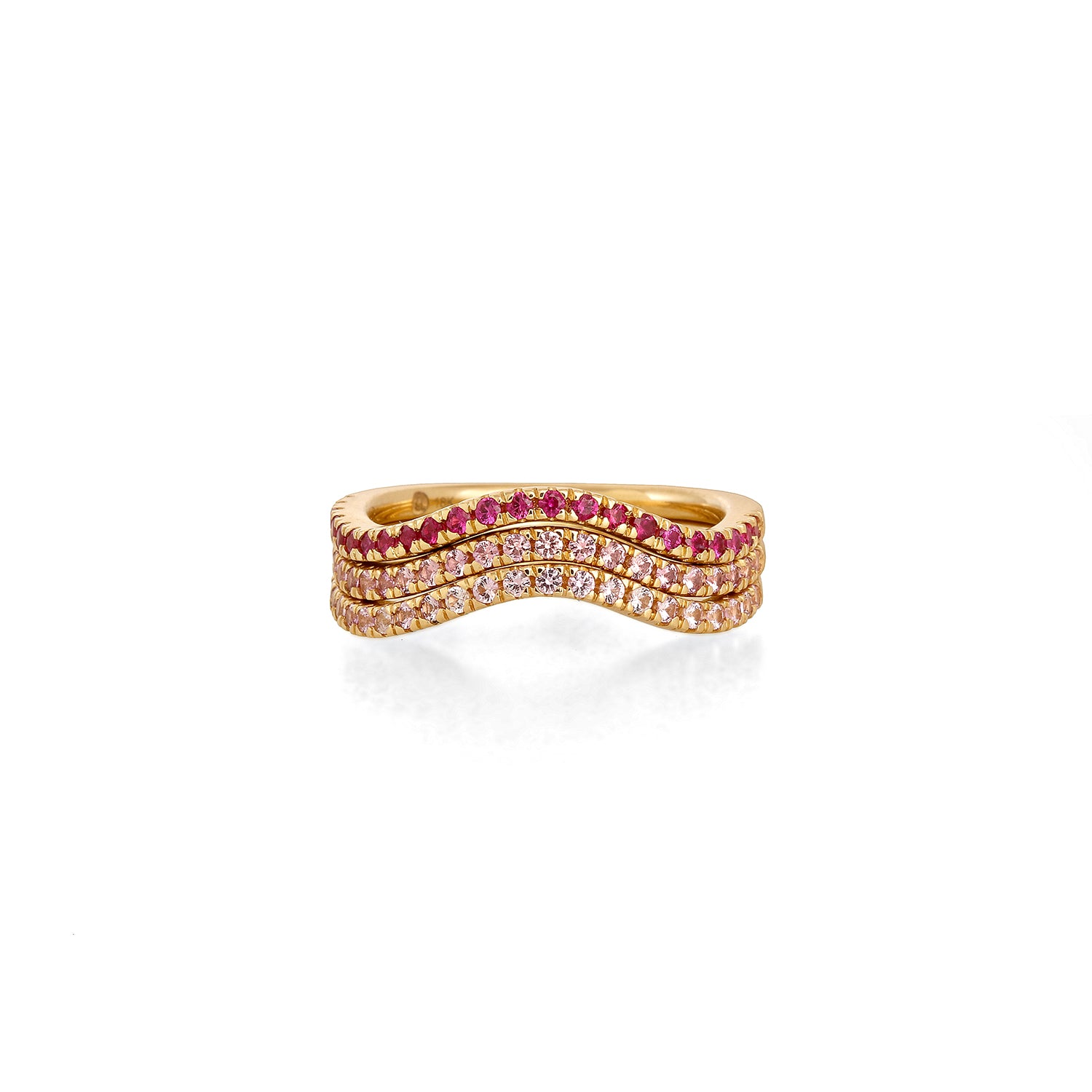 Ombre Rose Stack Rings