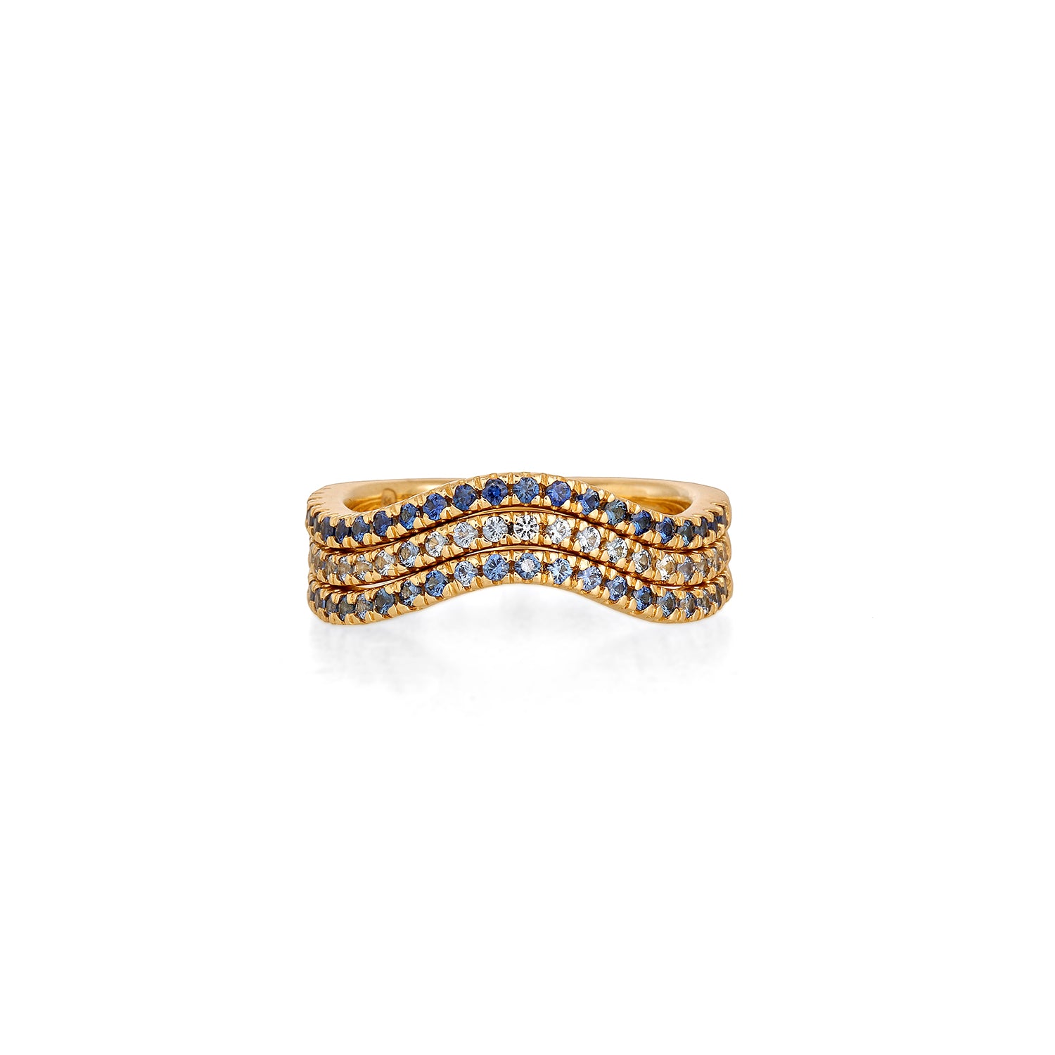 Ombre Sapphire Stack Rings