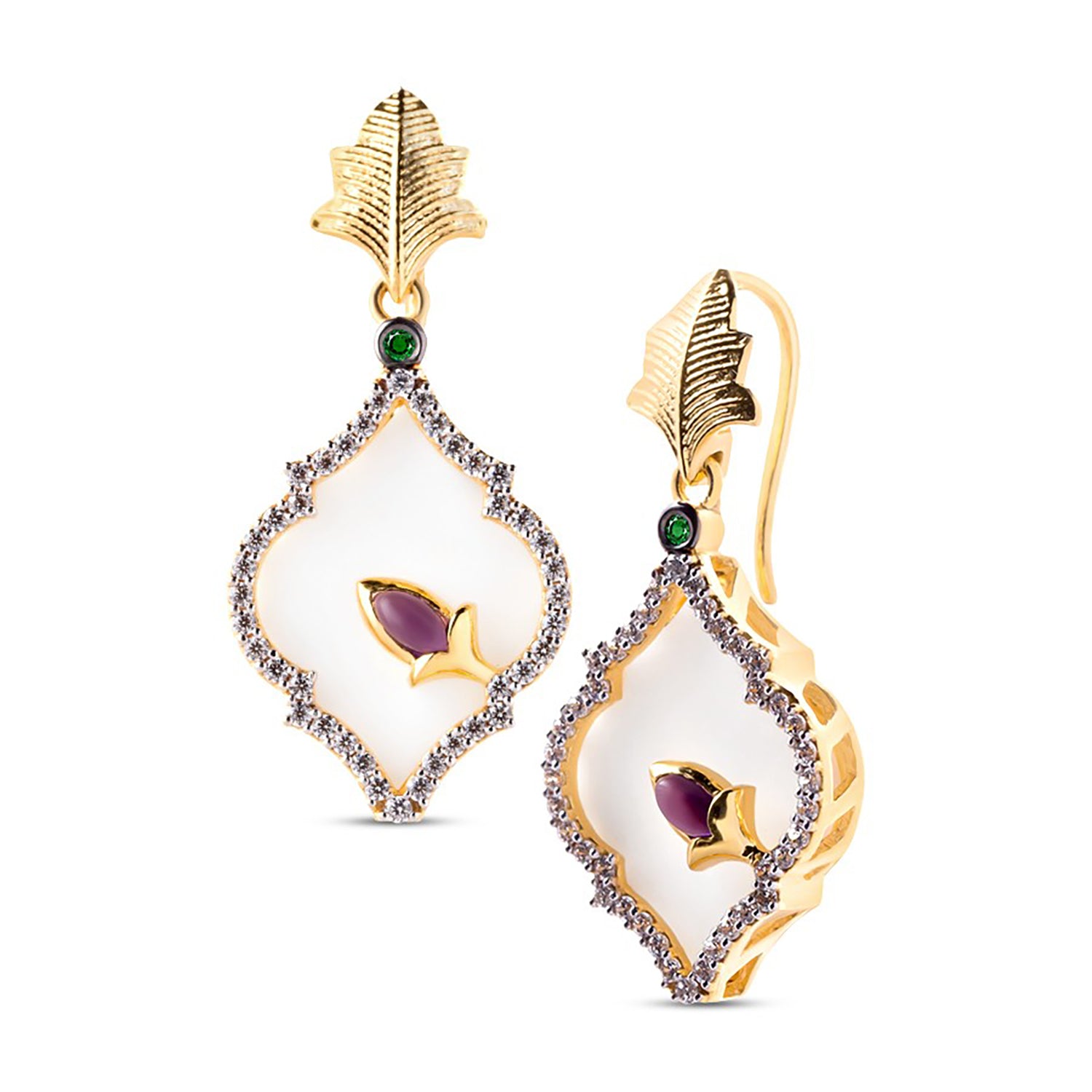 Mother Of Pearl Drop Earrings
