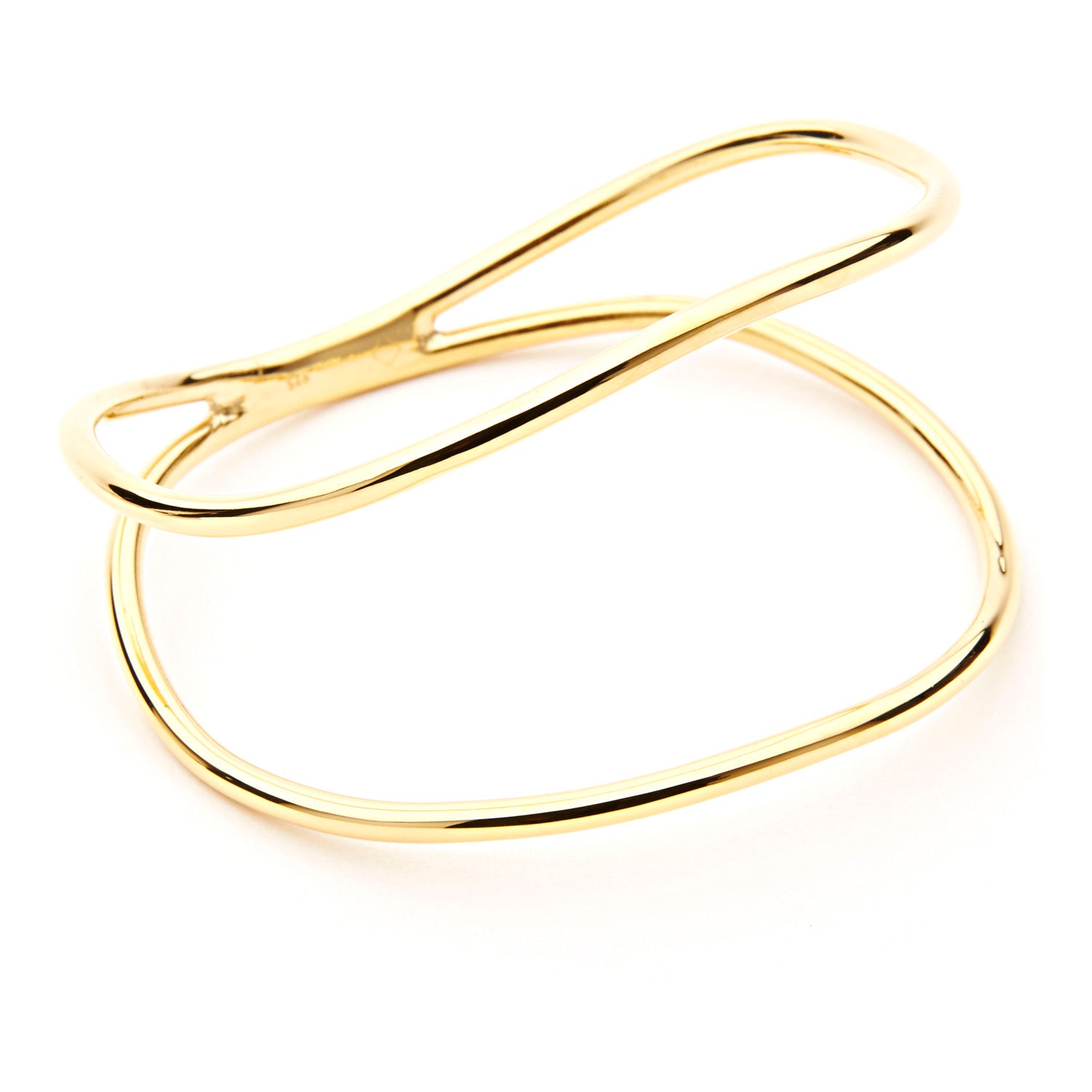 Curved Double Bracelet - Gold