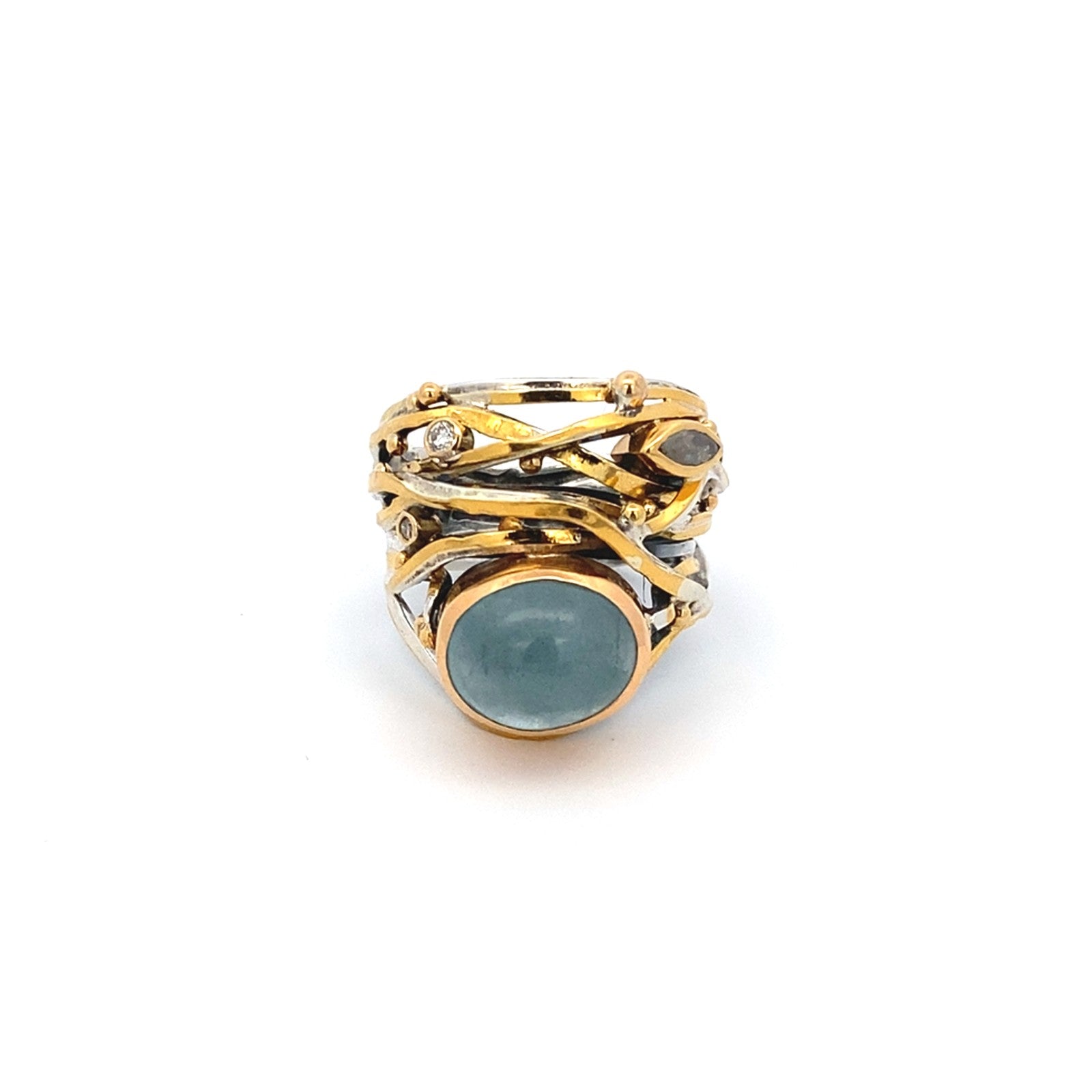 Twisted Ring Aquamarine