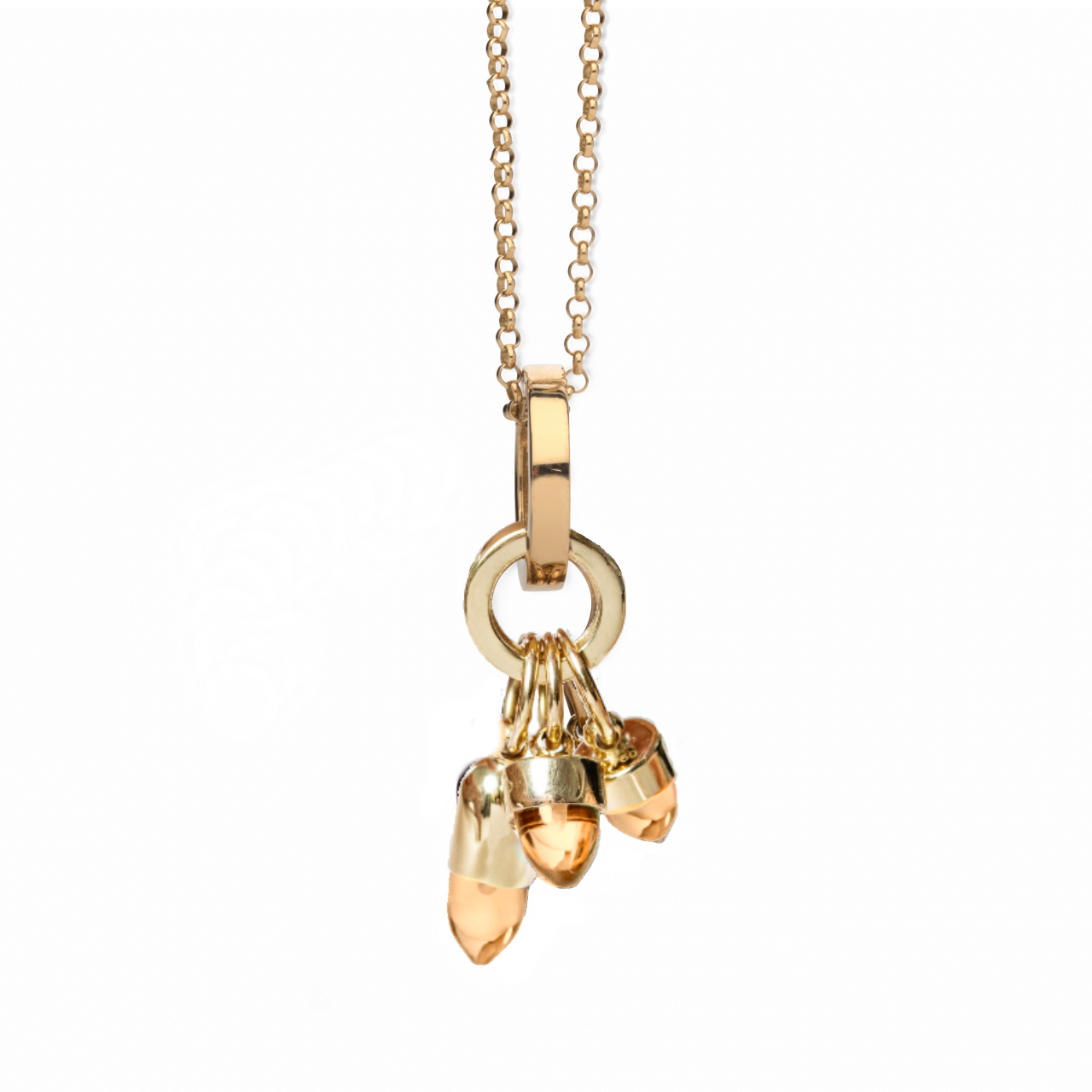 Skopelos Charm Necklace Champagne Quartz