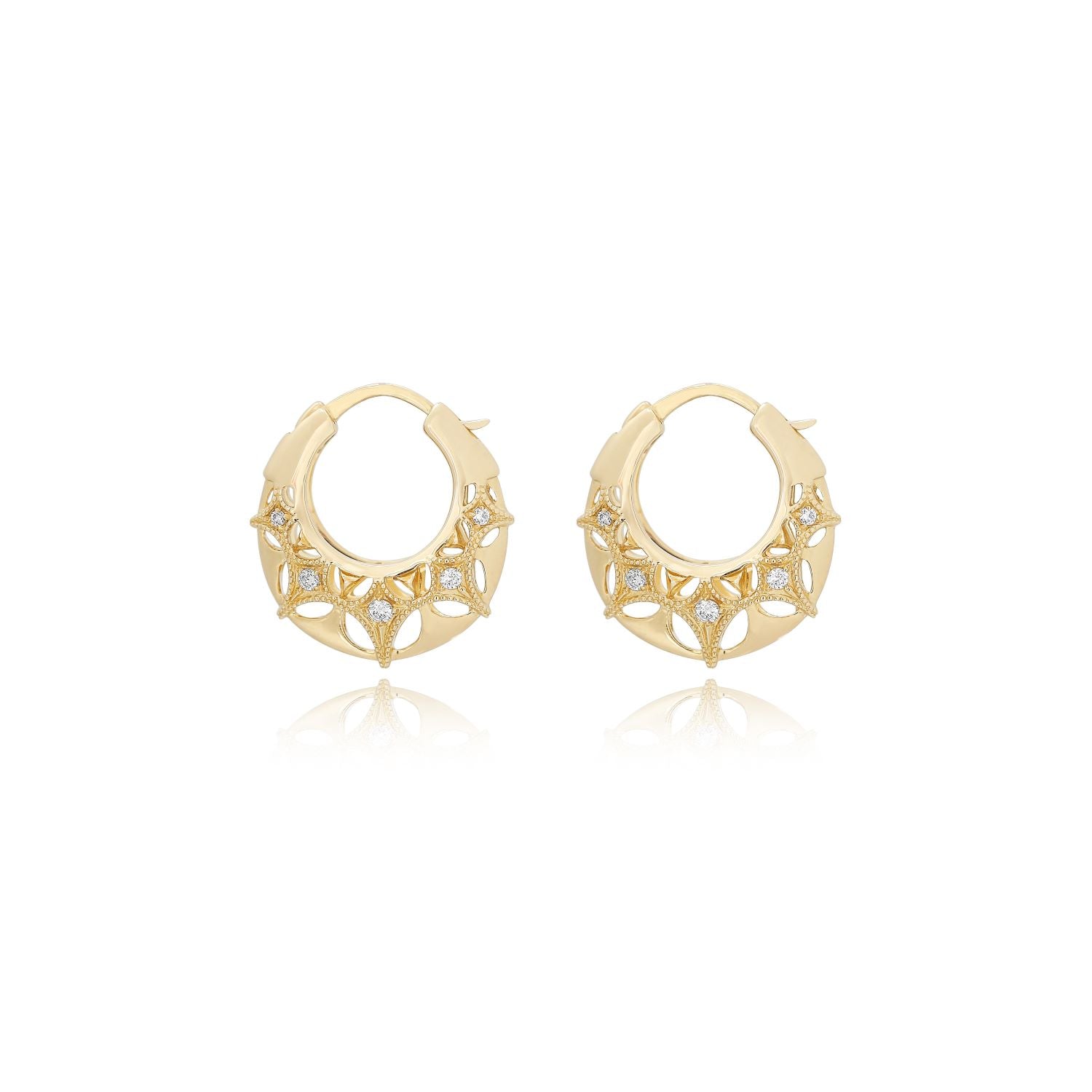 Queen of Diamonds Small Brave Hoop Earrings