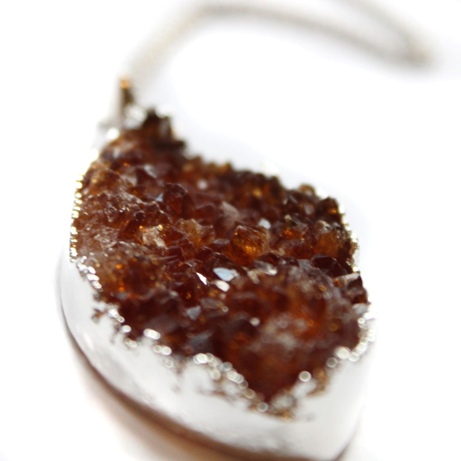 Raw Rock Crystal Citrine Necklace