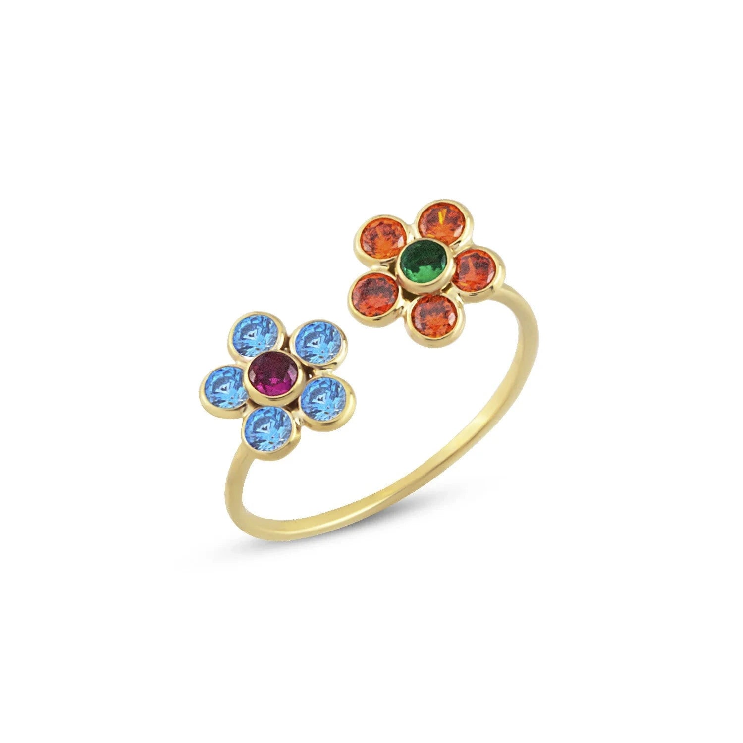 Duo Daisy Open Ring