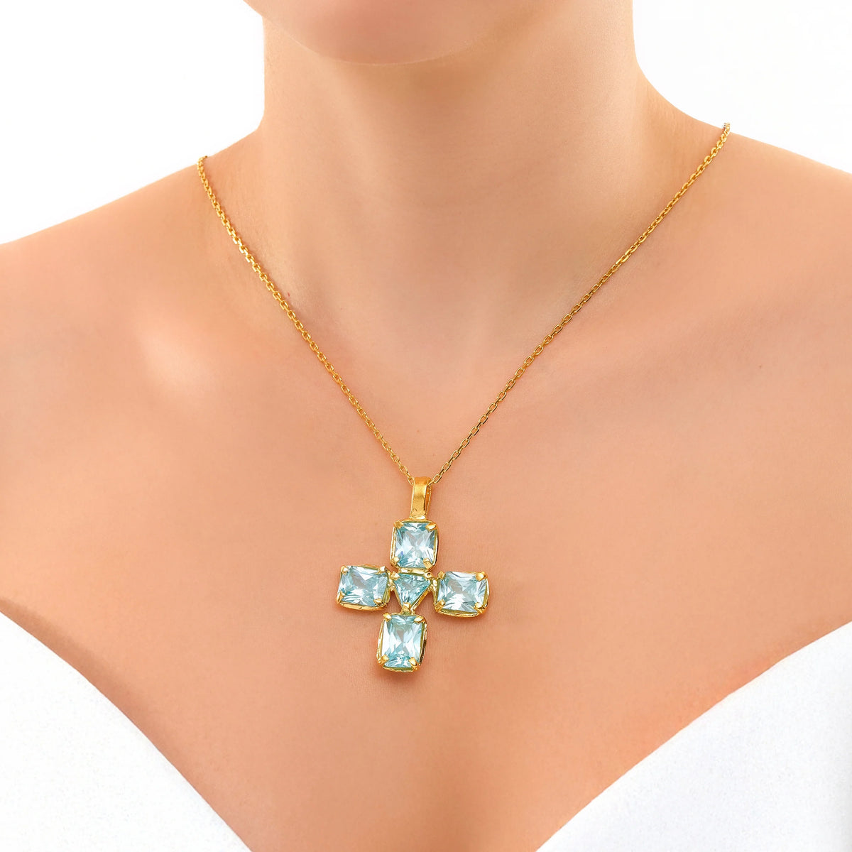 The Aurora Cross Necklace