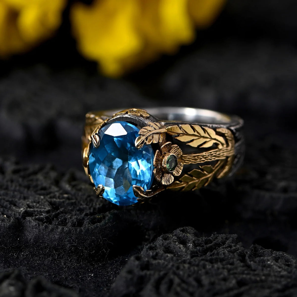 Beauty Blue Topaz Ring