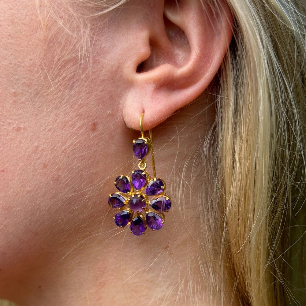 Boston Amethyst Drop Earrings