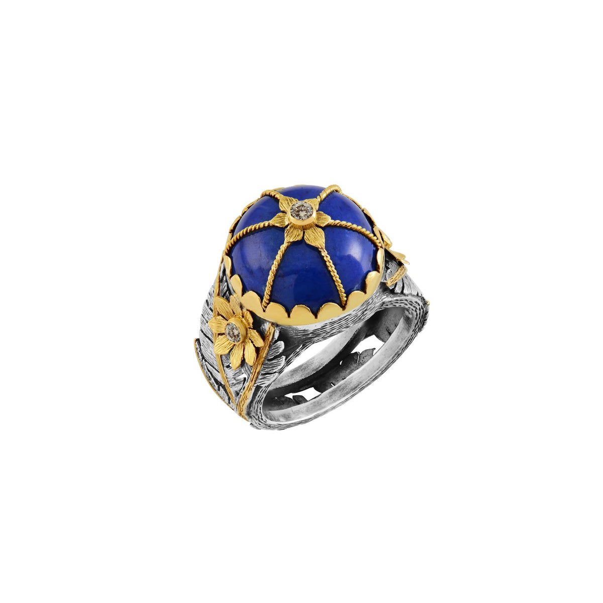 Lapis Lazuli Diamond Star Ring