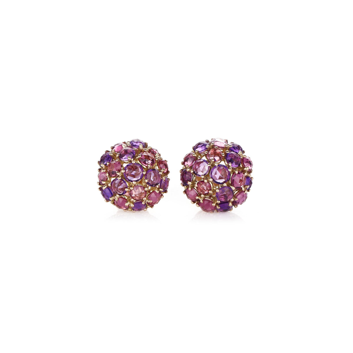 Earring Zero 1 - Garnet and Amethyst