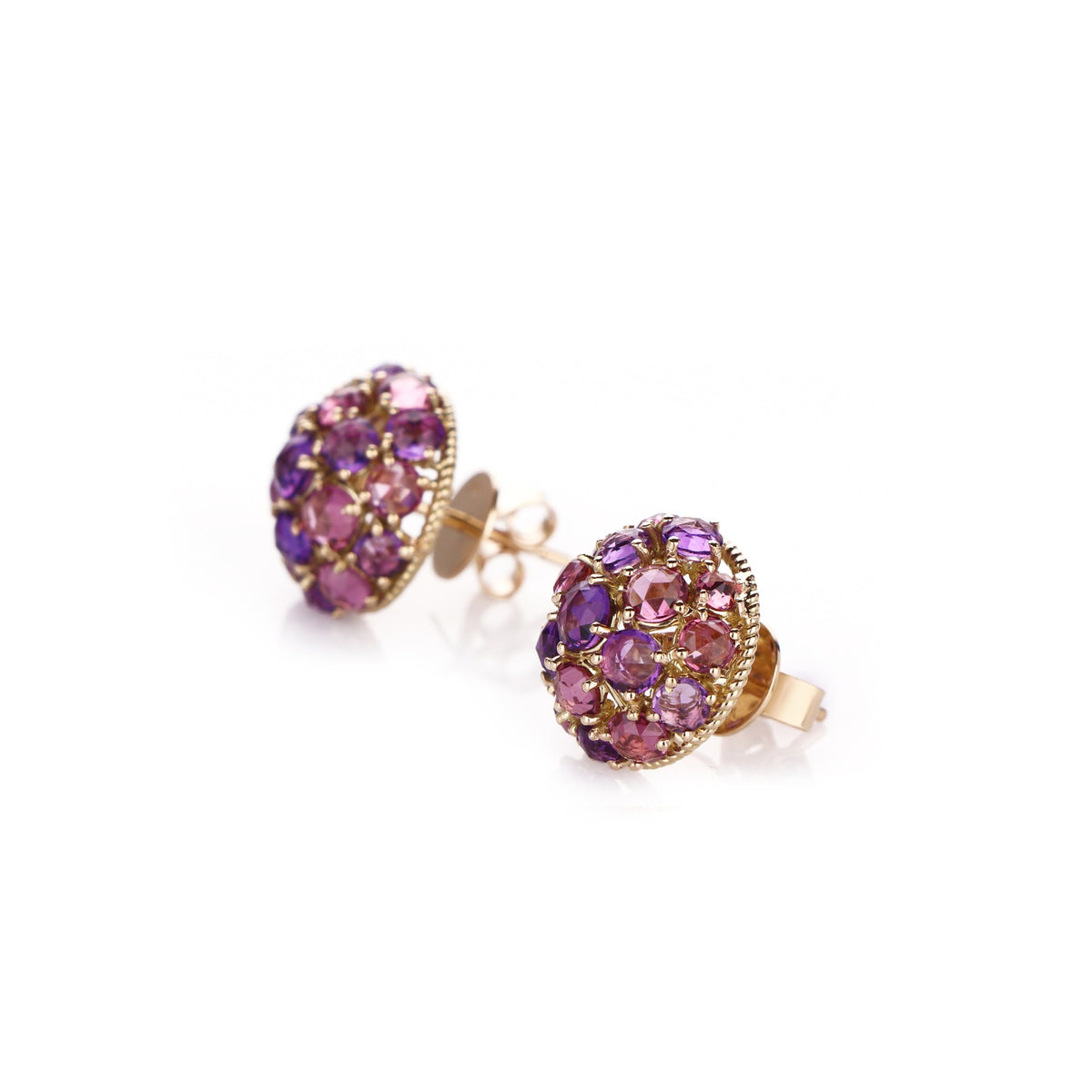 Earring Zero 1 - Garnet and Amethyst