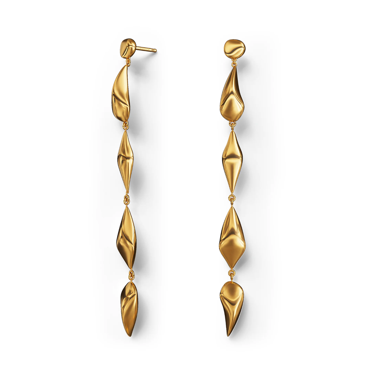 Apex Drop Earrings in Gold Vermeil