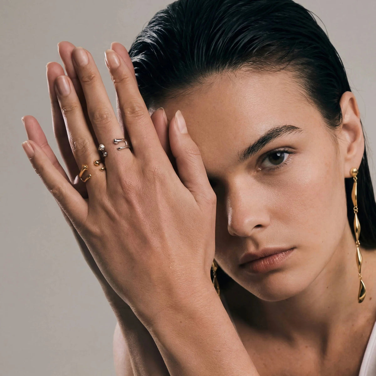 Apex Drop Earrings in Gold Vermeil