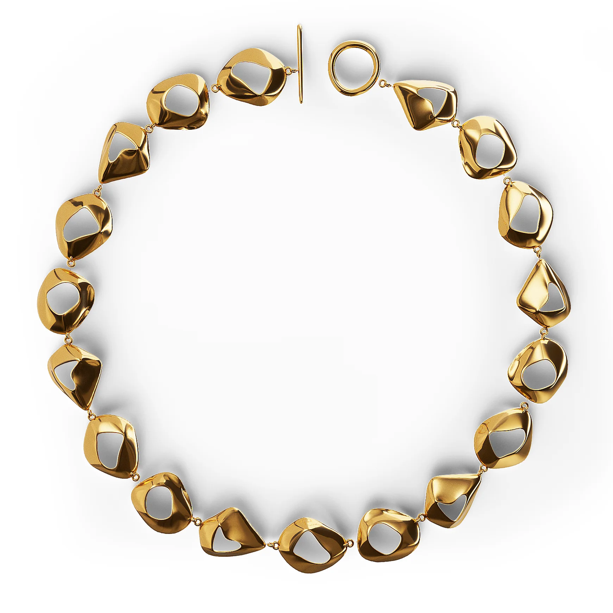 Élan Sculpted Necklace in Gold Vermeil