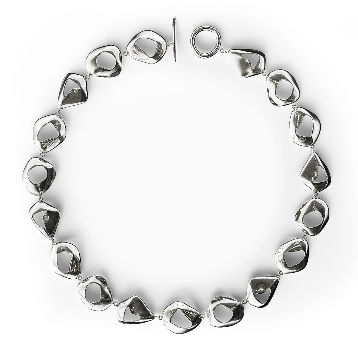 Élan Sculpted Necklace in Sterling Silver
