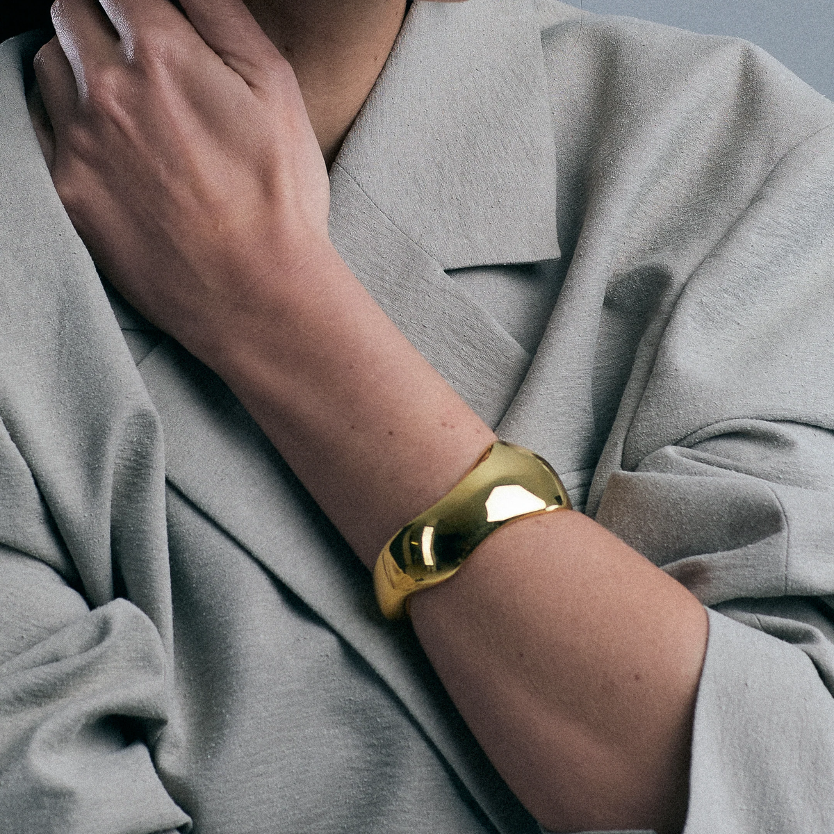 Milos Sculpted Cuff in Gold Vermeil