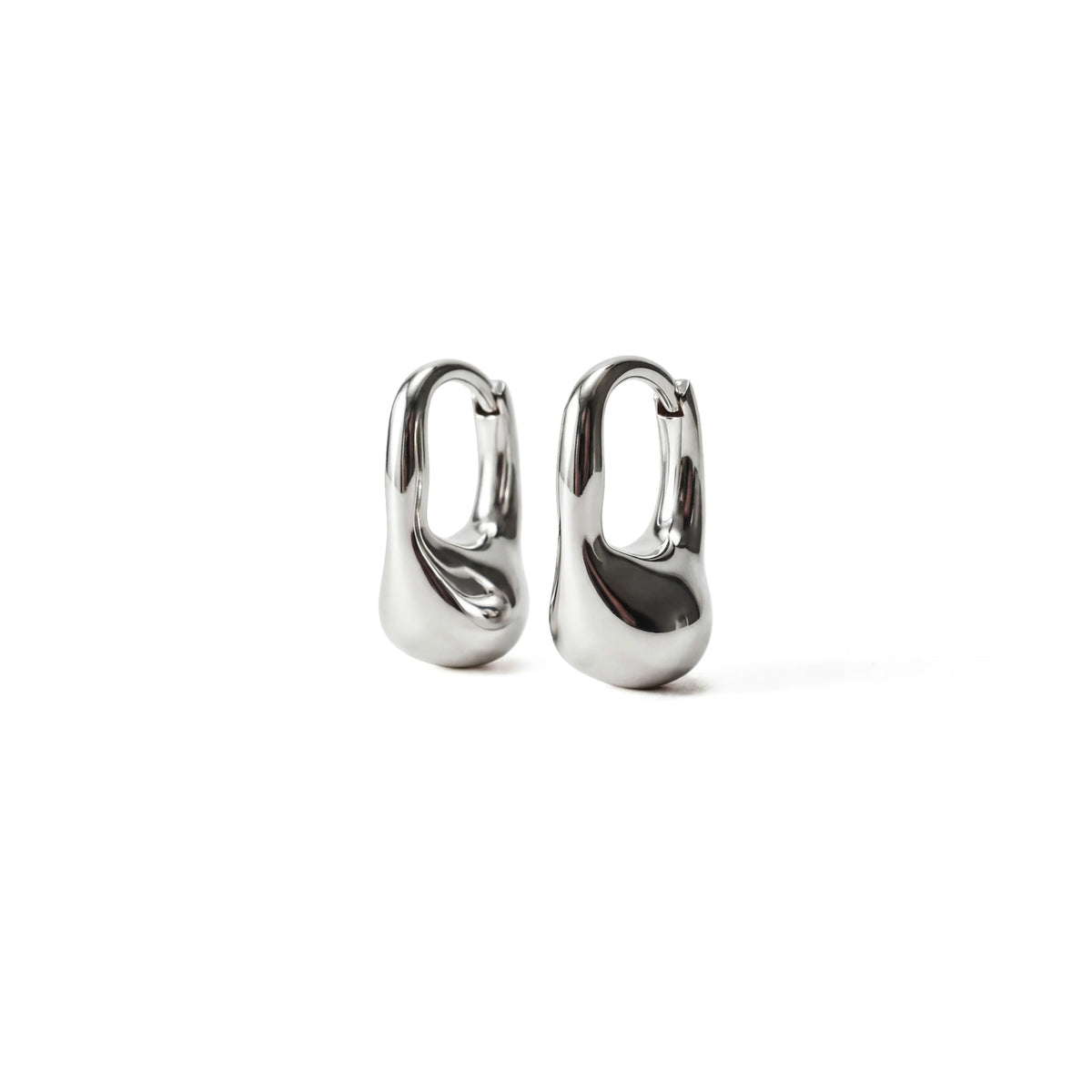 Pea Hoops in Sterling Silver