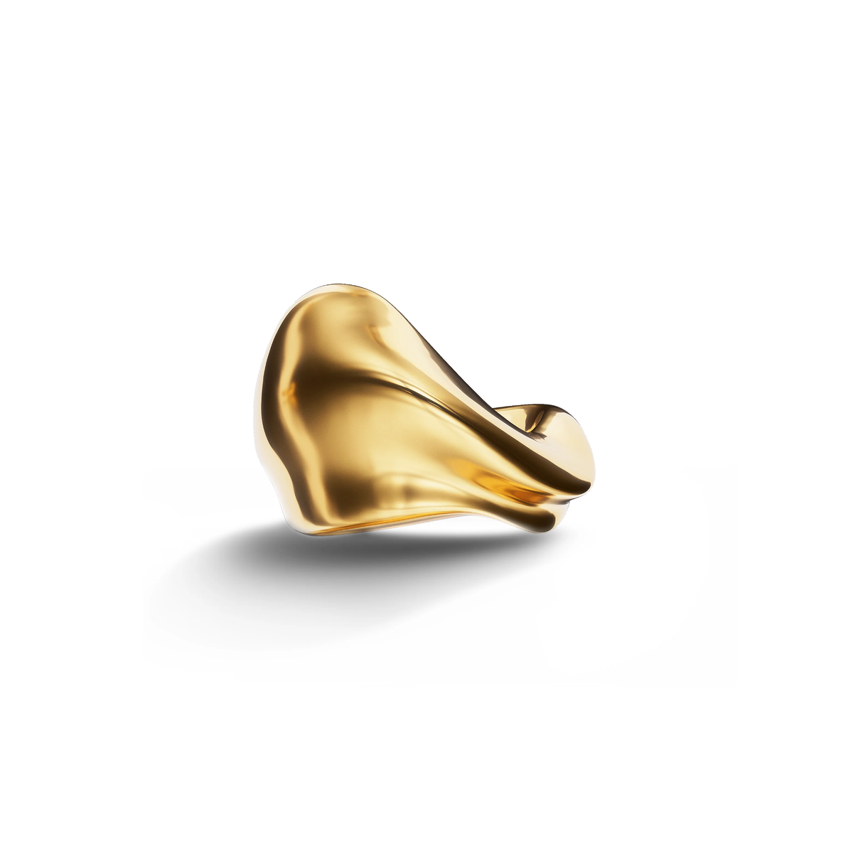 Seren Sculpted Ring in Gold Vermeil