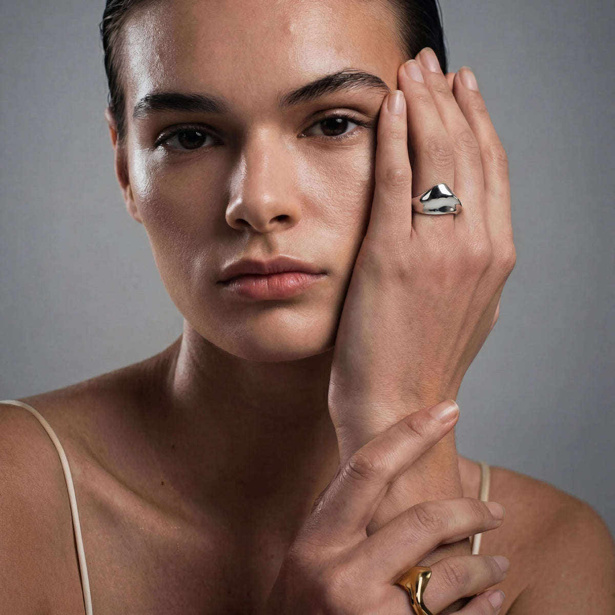 Seren Sculpted Ring in Sterling Silver