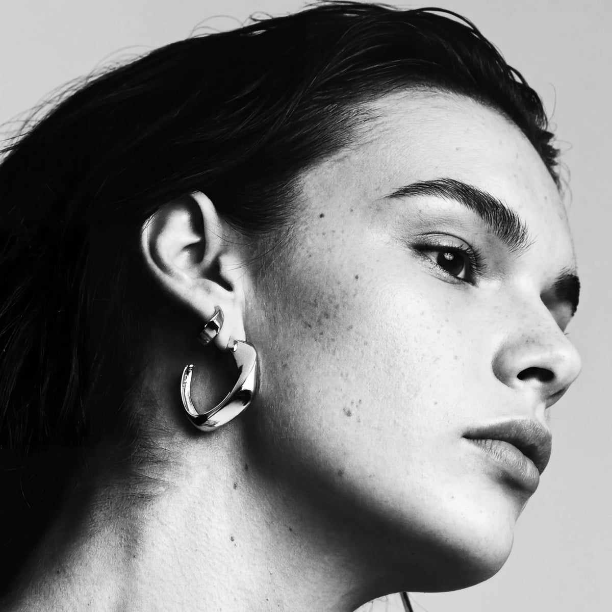 Seren Large Hoops in Sterling Silver