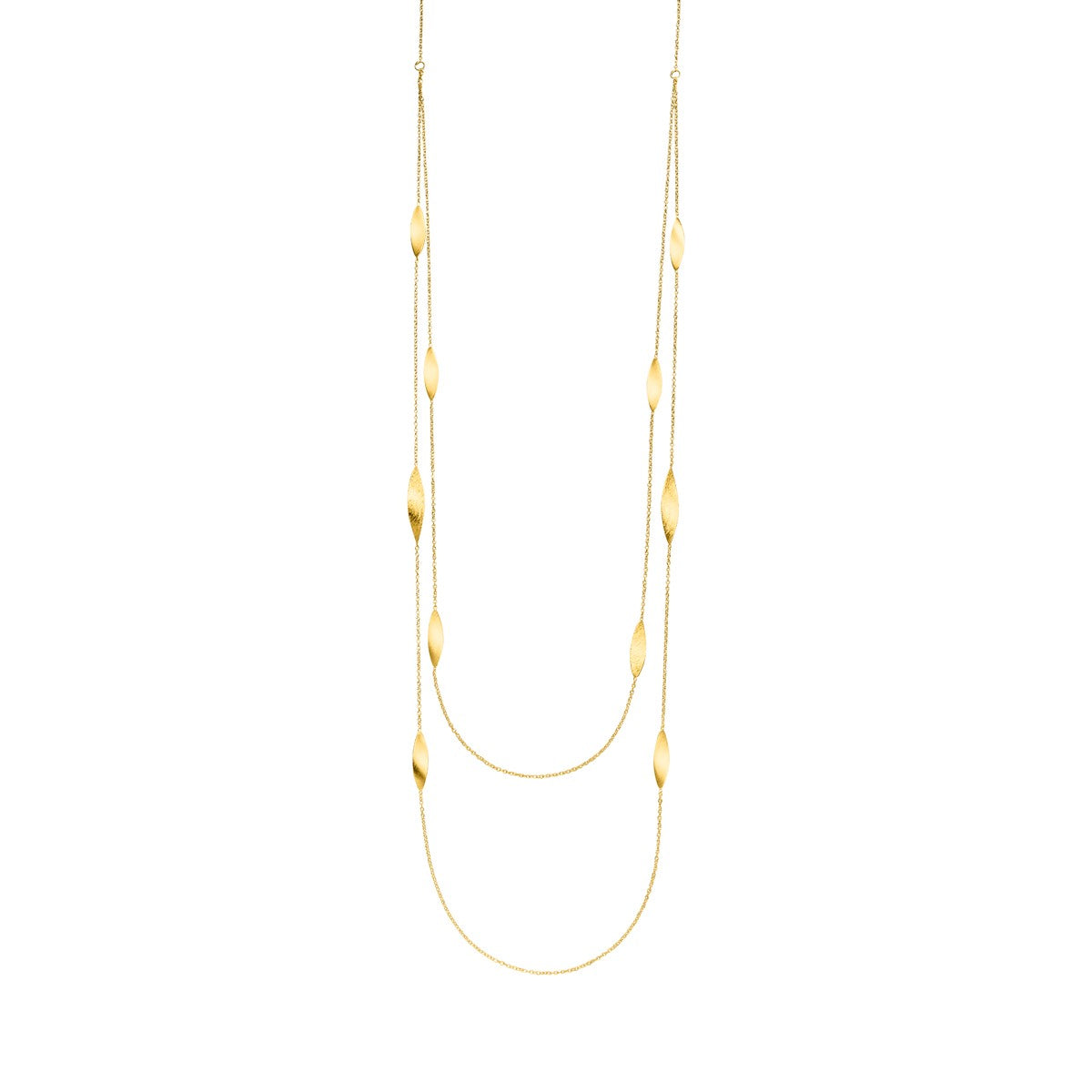 Layered Marquise Necklace - Gold