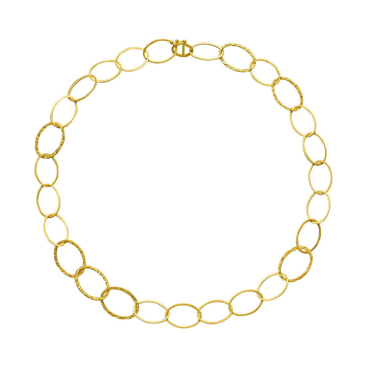 Oval Link Necklace - Gold