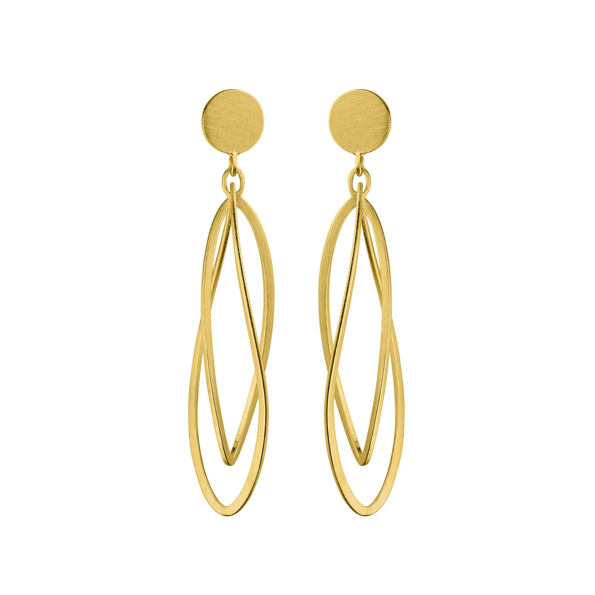 Sculptural Loop Earrings - Gold