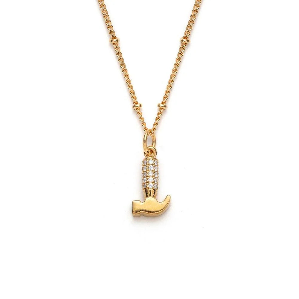 Global Goals #8: Hammer Necklace with Zircons
