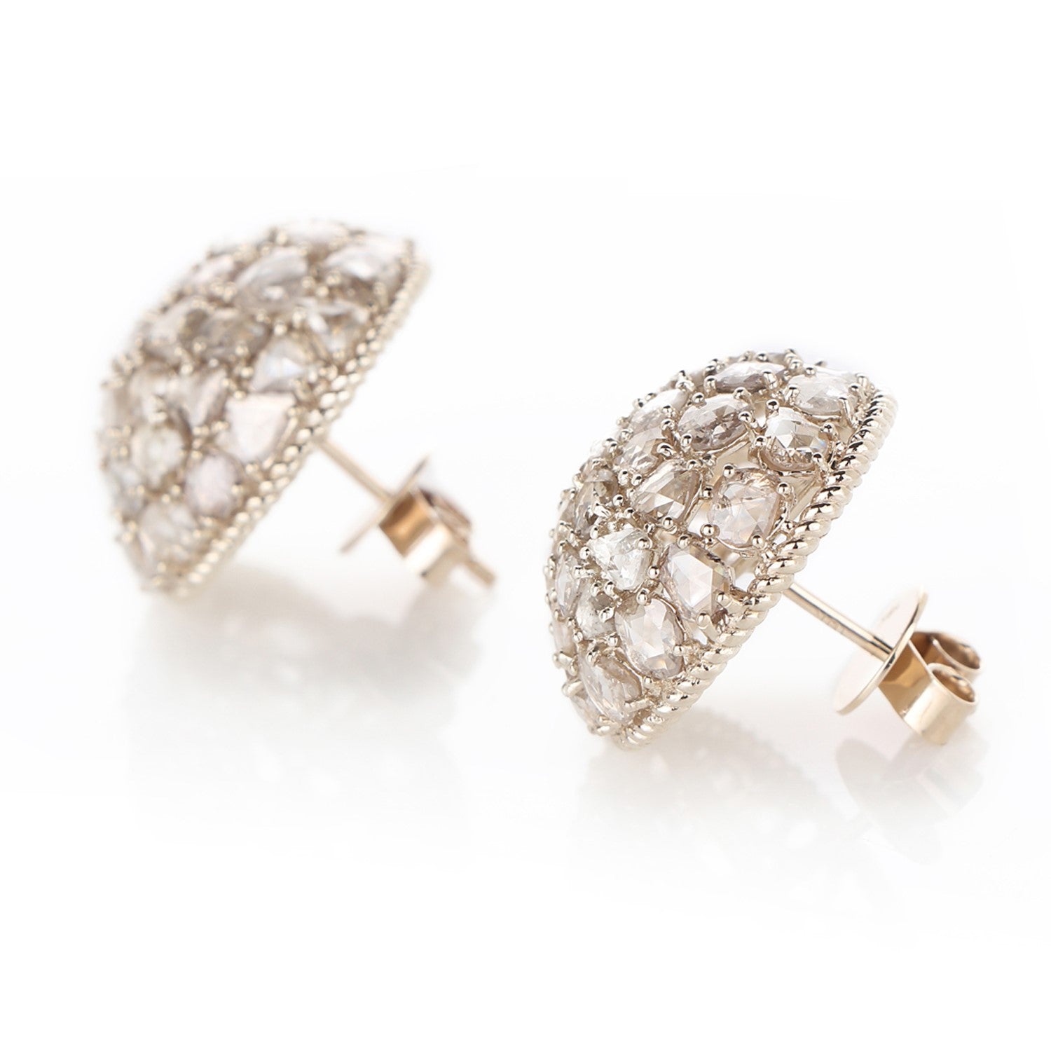 Earring Zero 5 - Diamonds in White Gold