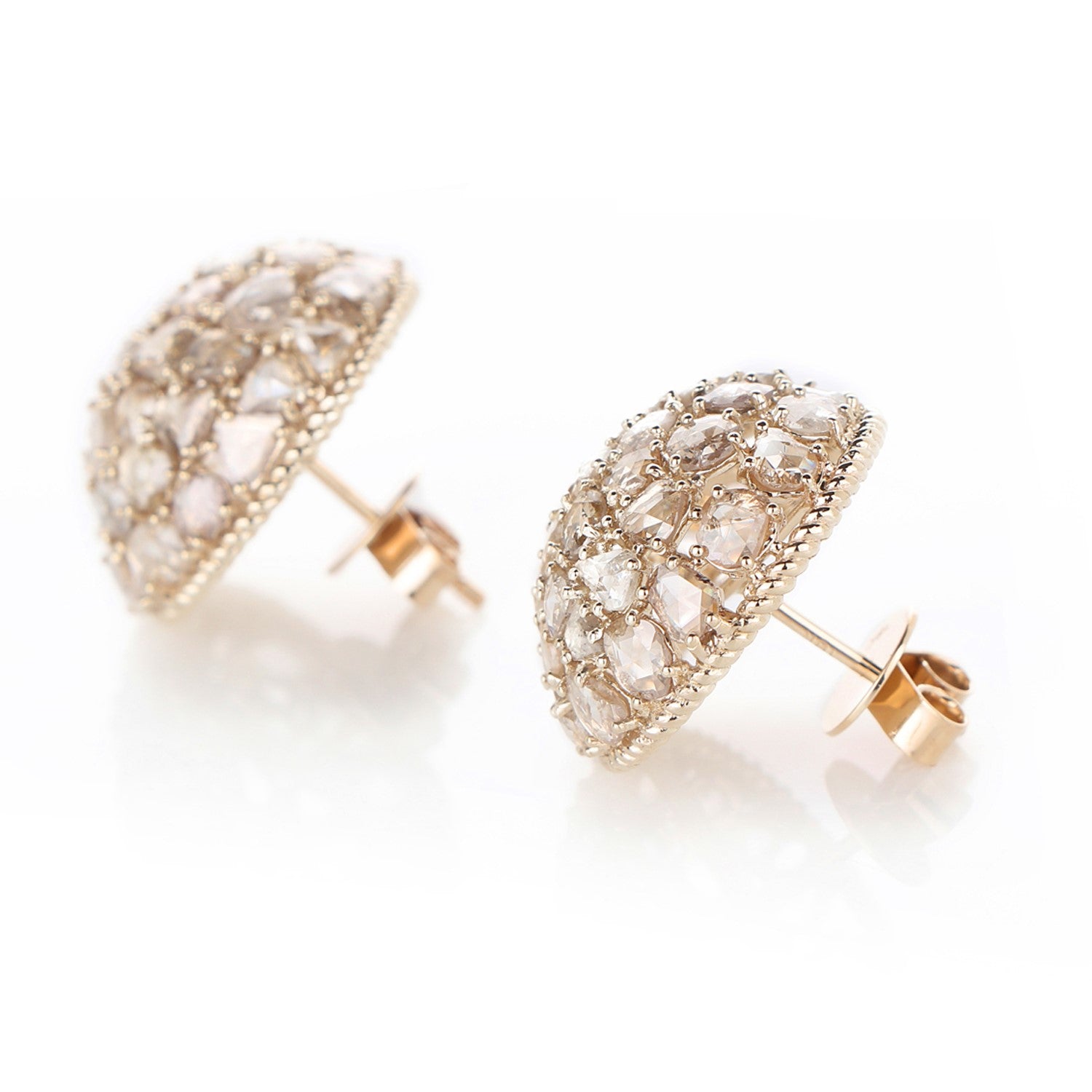 Earring Zero 5 - Diamonds in Yellow Gold