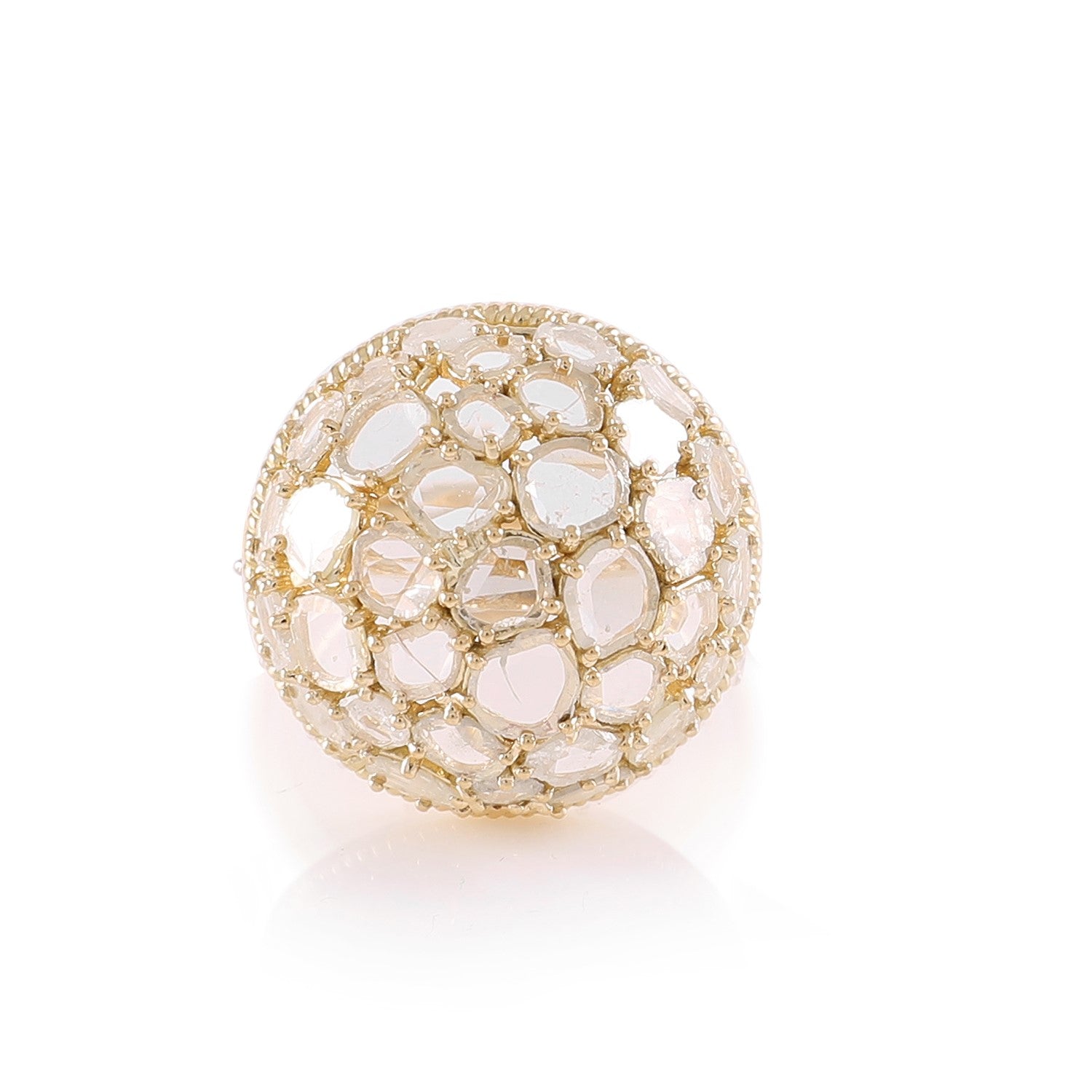 Ring Zero 1 - Diamonds in Yellow Gold