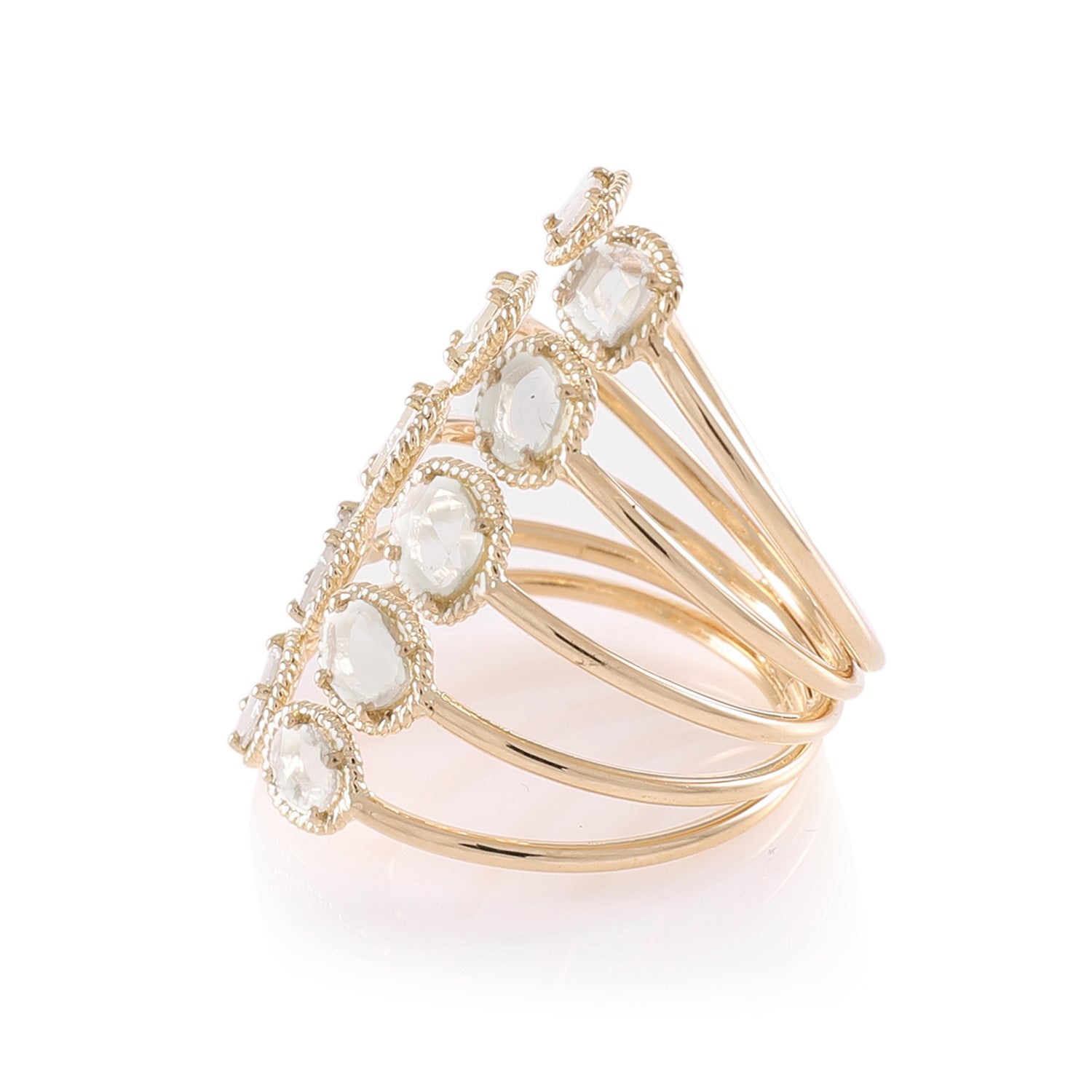 Ring Zero 2 - Diamonds in Yellow Gold
