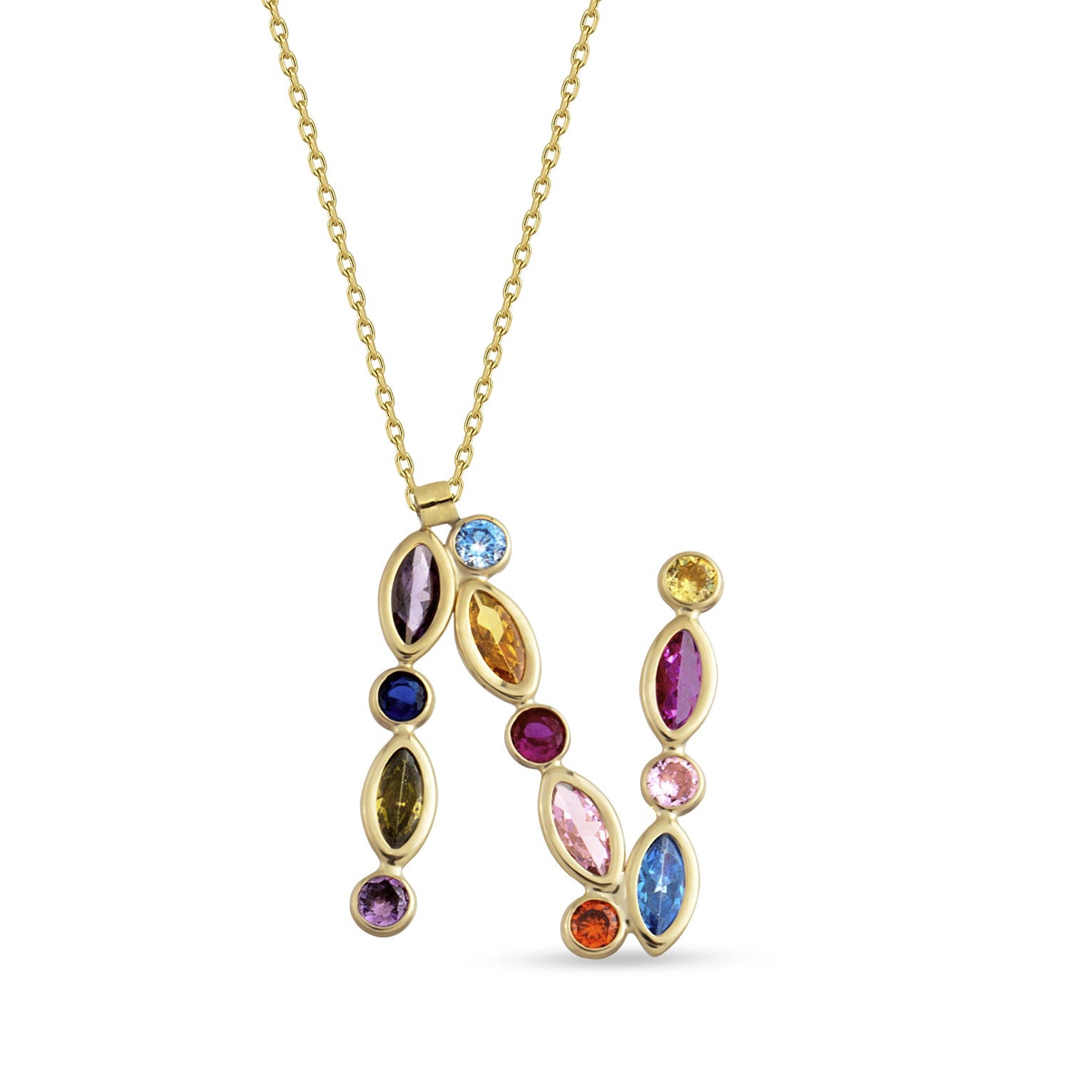 Marquise Letter Pendant