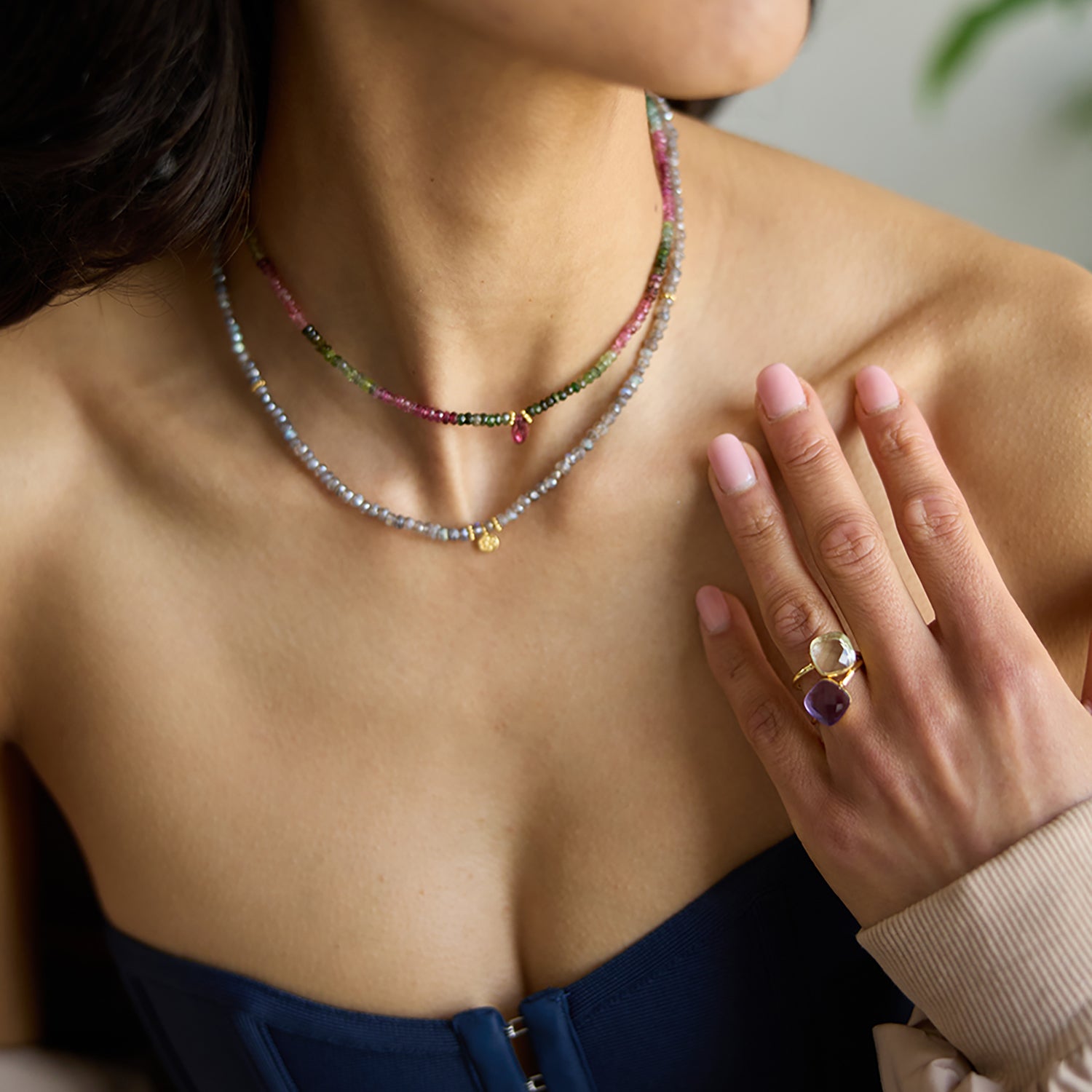 Ines Tourmaline Necklace Amadeus La Maison Couture