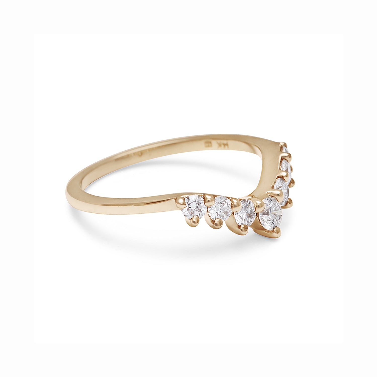 Cosmic Tiara Curve Band - White Diamonds