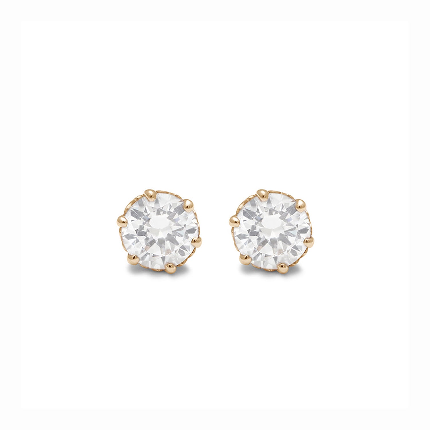 Hazeline Solitaire Stud Earrings