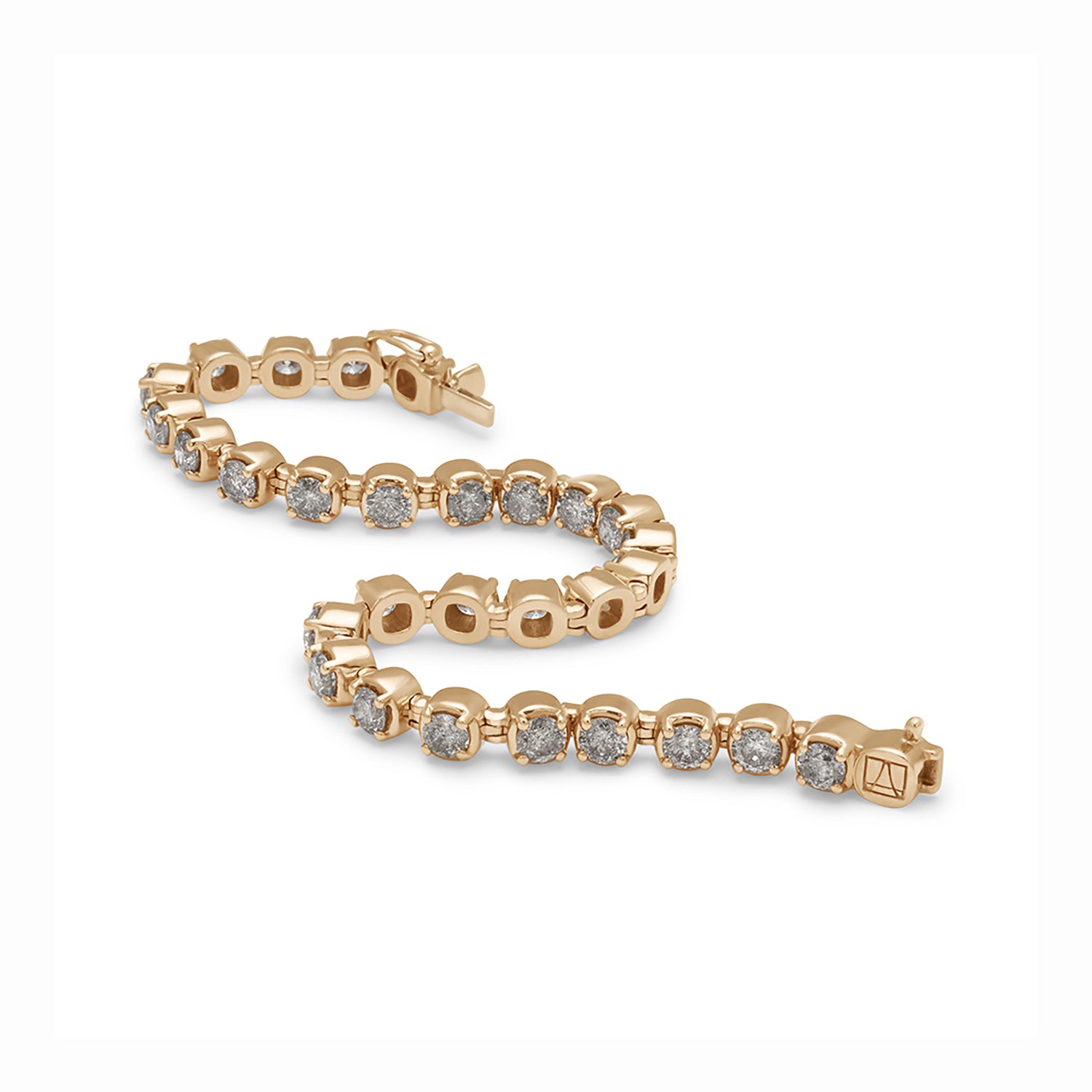 Ingot Eternity Bracelet - Grey Diamonds