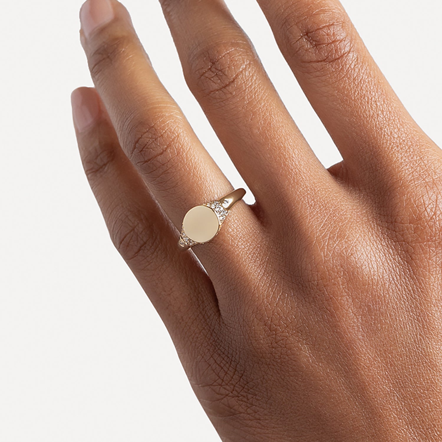 Pave Classic Signet Ring