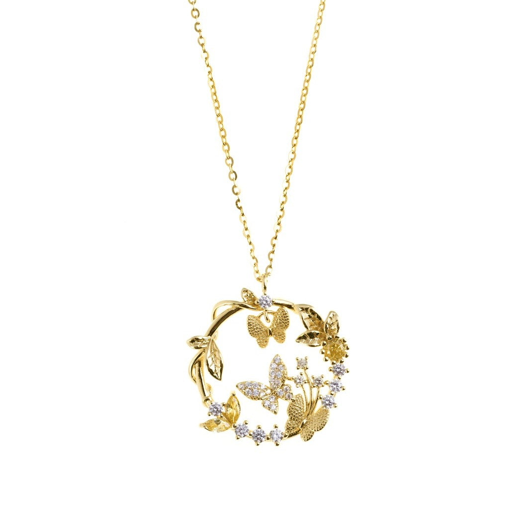 Butterfly Hoop Necklace