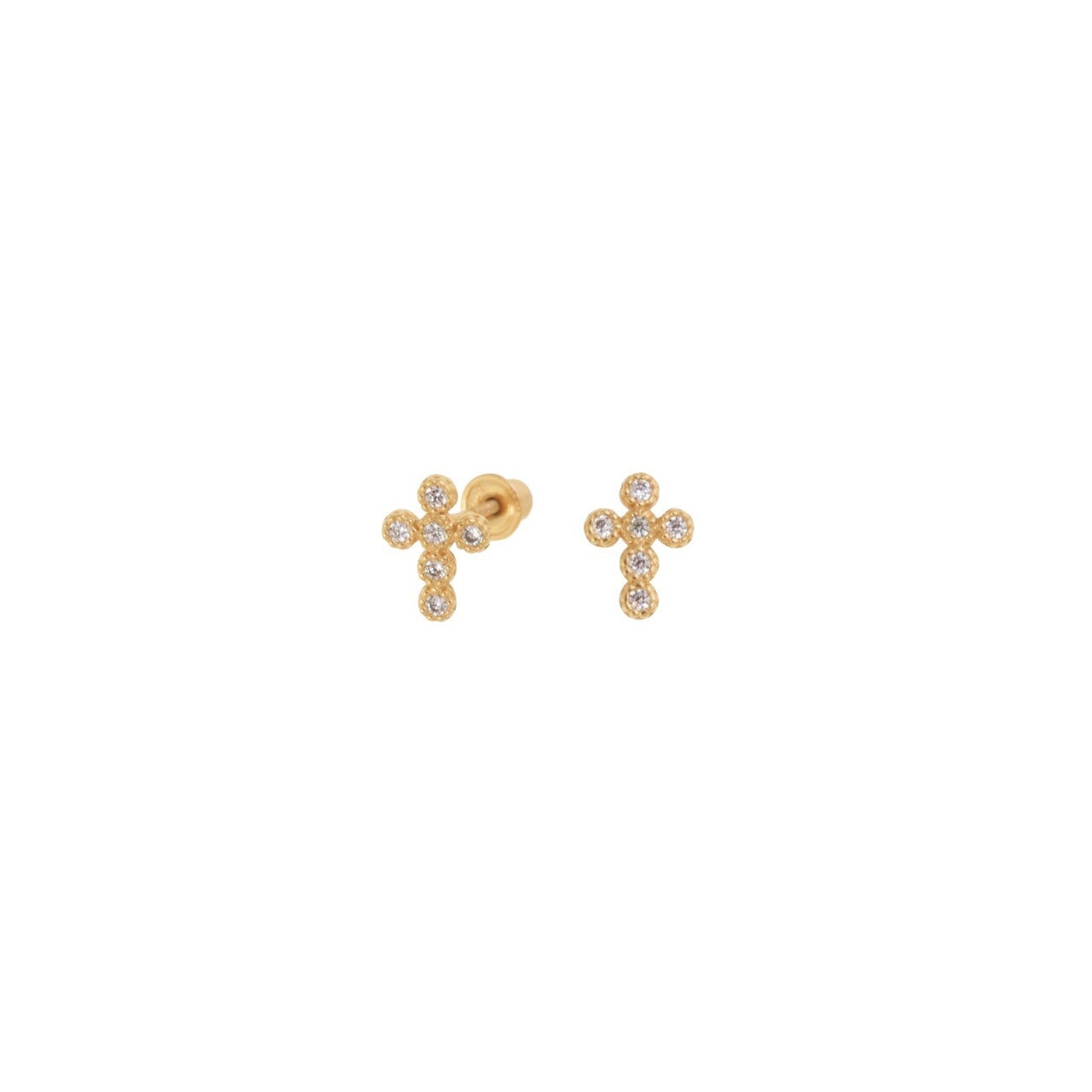 Small Cross Stud Earrings