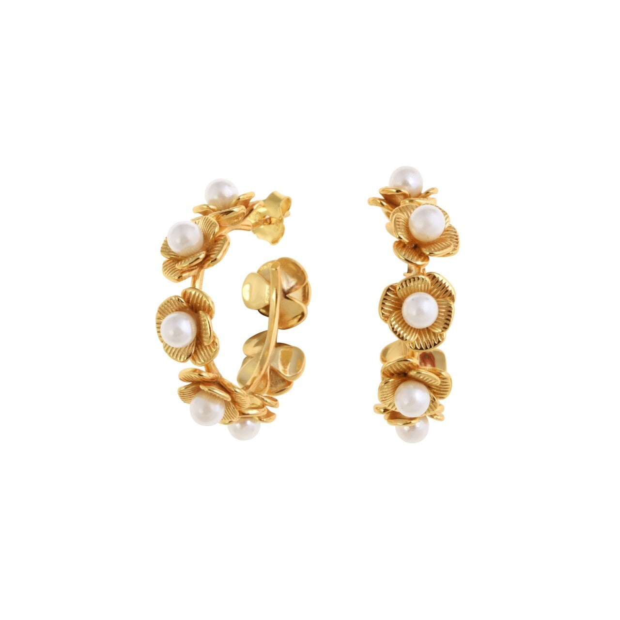 Flower Pearl Earrings