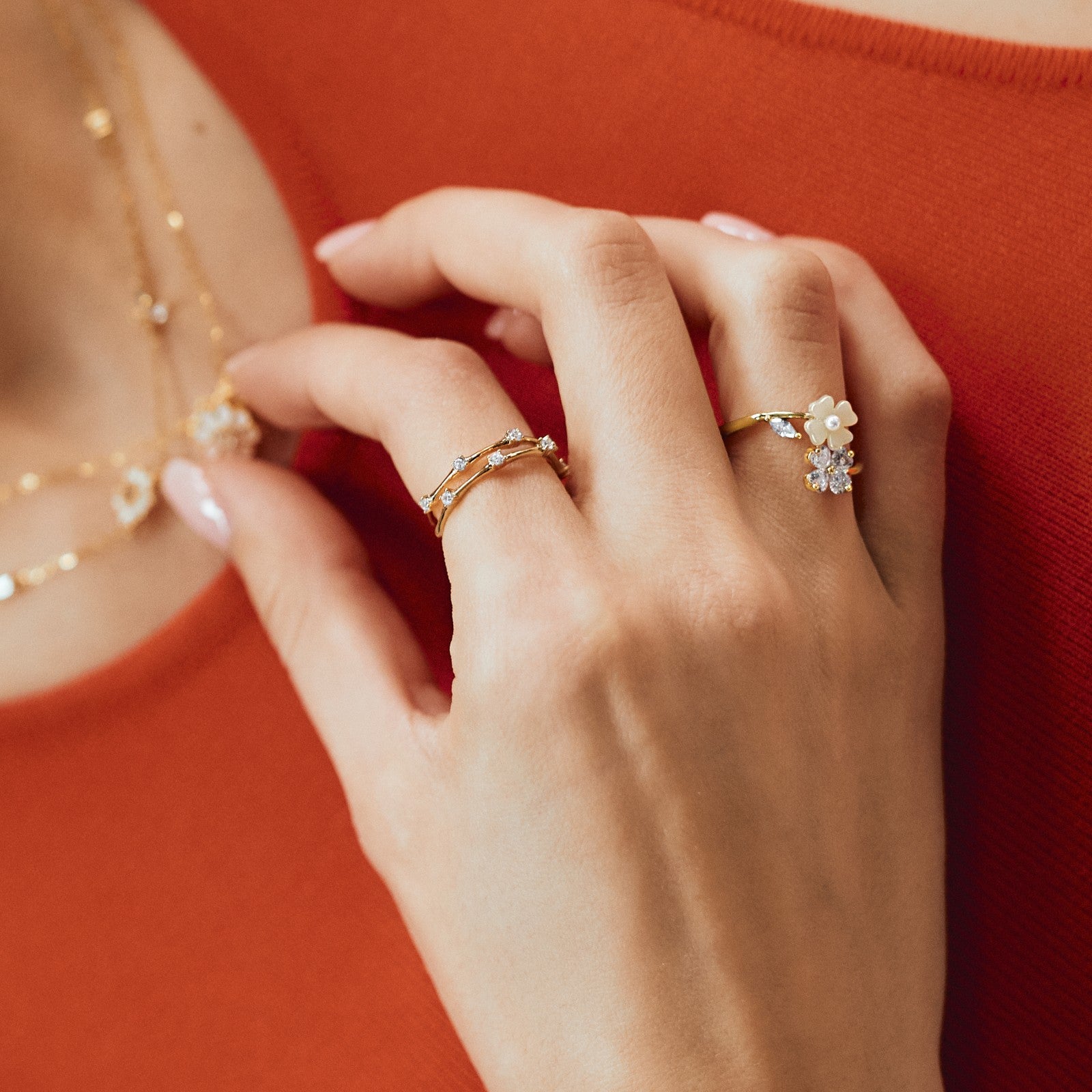 Open Flowers Ring