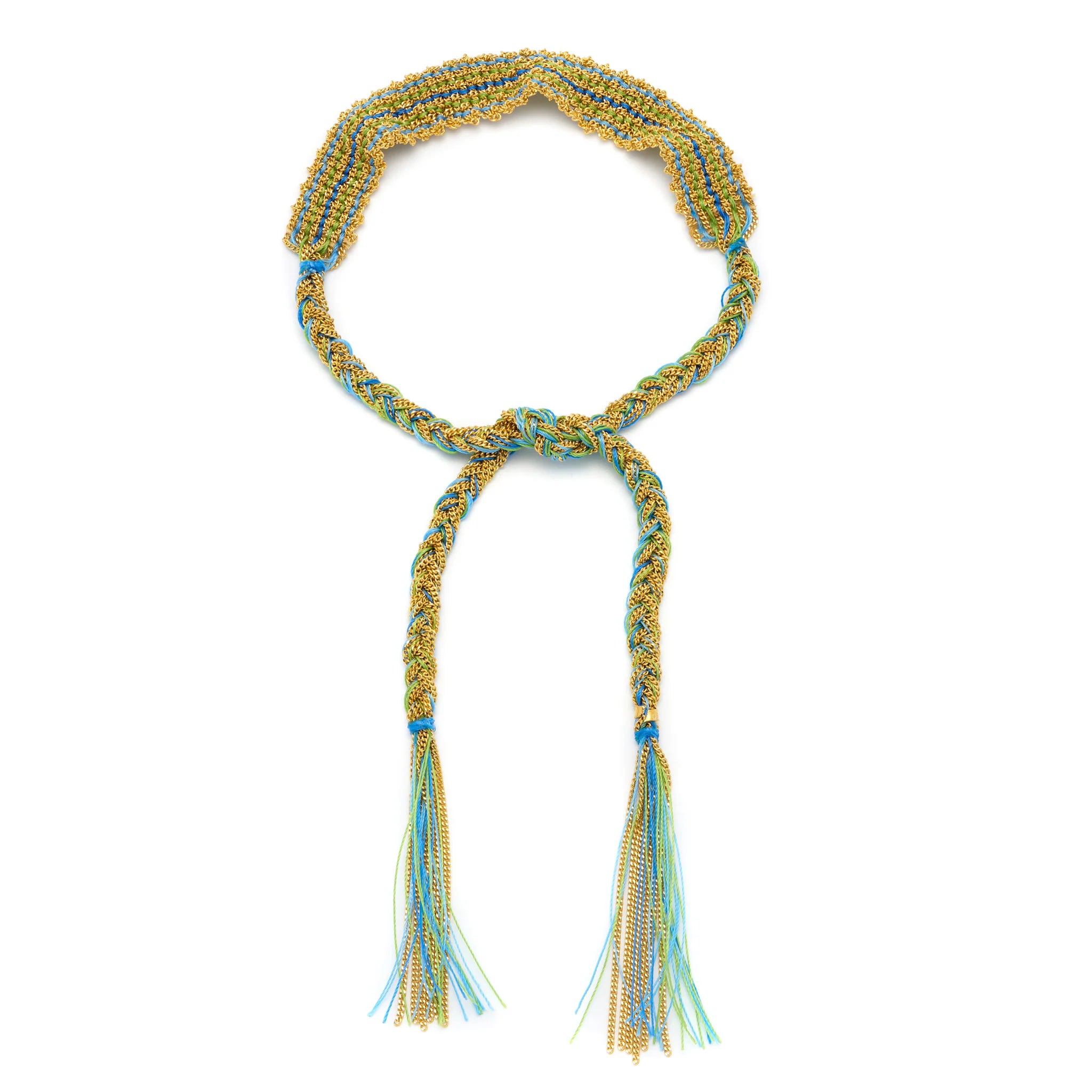 Ibiza Gold Tie Bracelet - Turquoise & Green