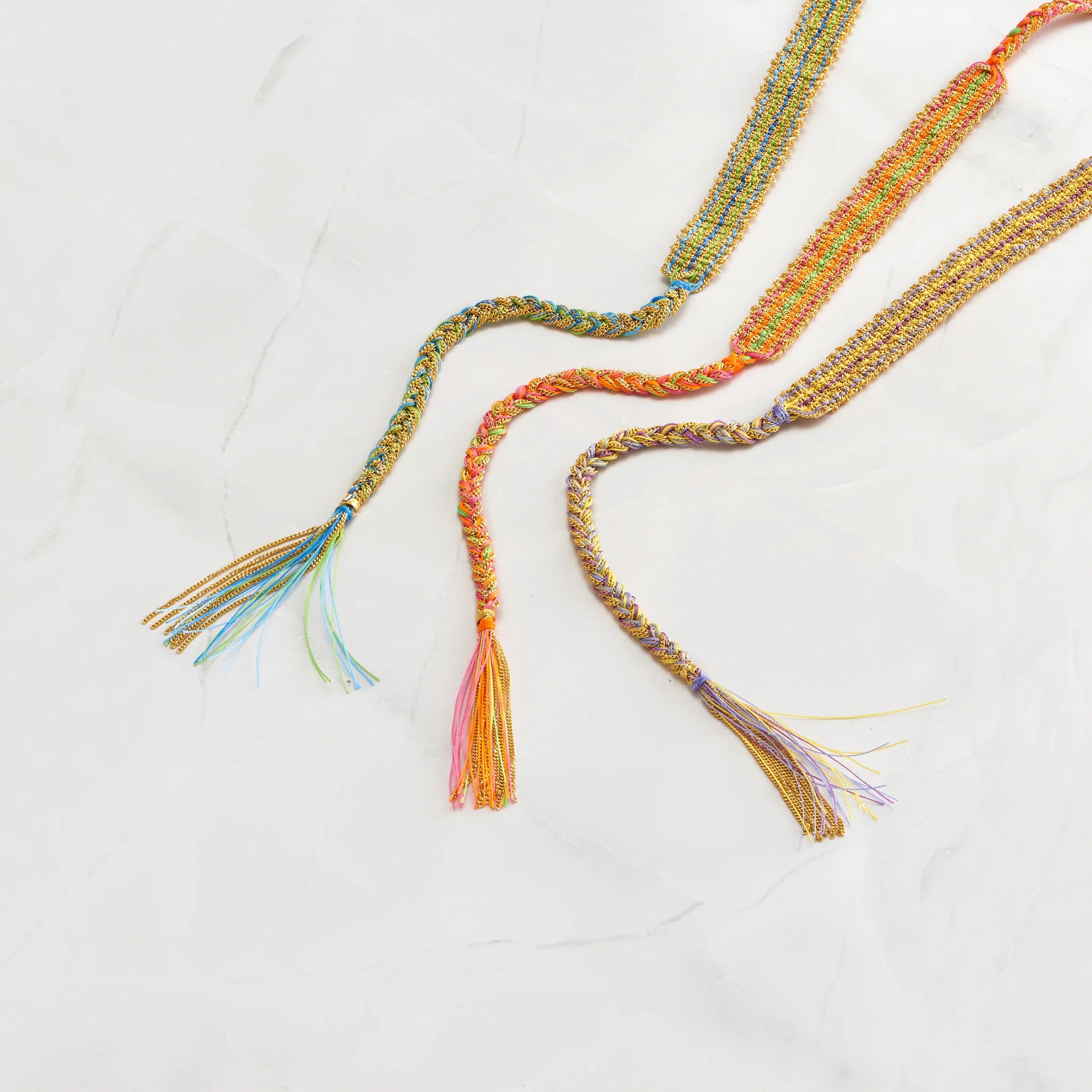Ibiza Gold Tie Bracelet - Turquoise & Green
