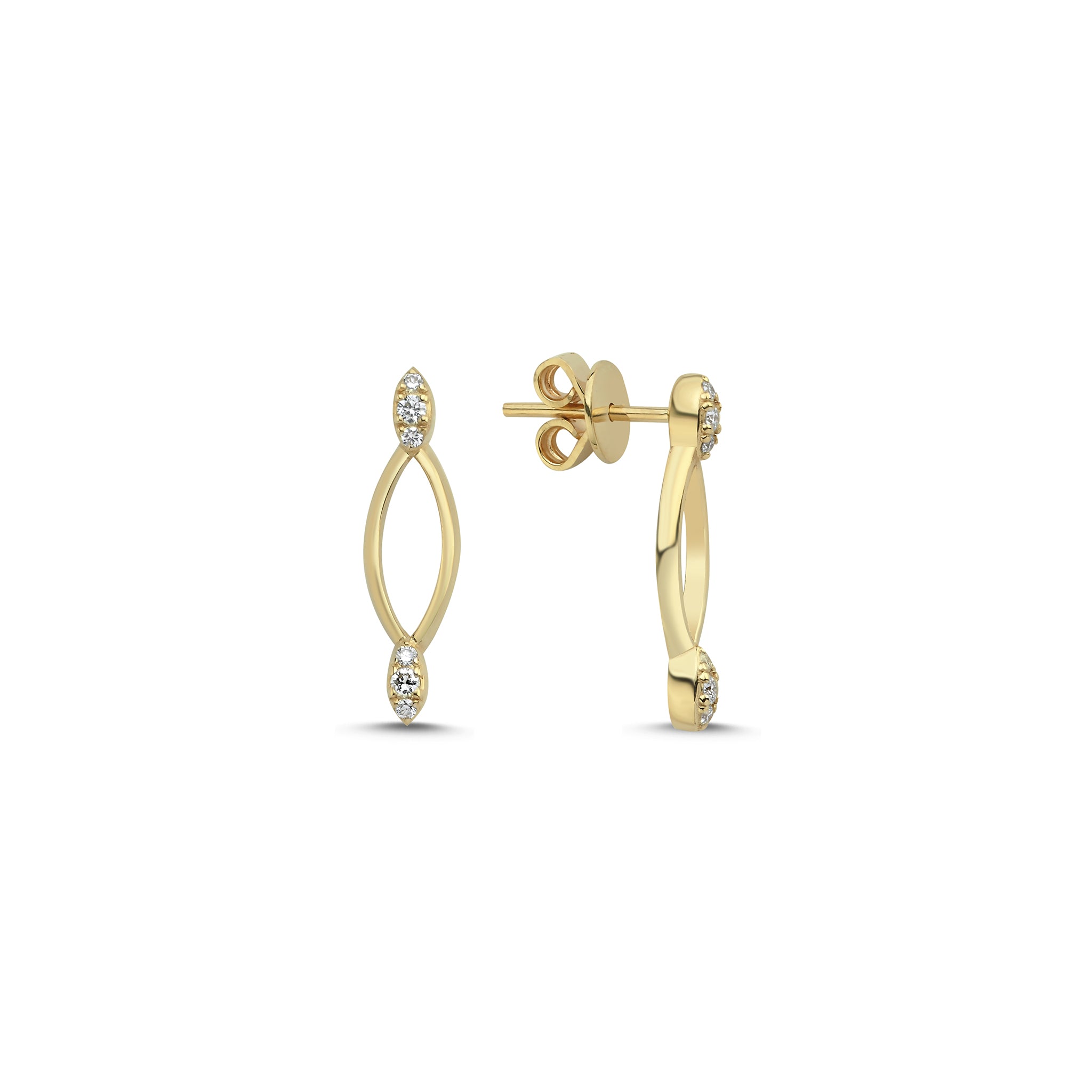 Grain Studs with Diamond Heads Basak Baykal La Maison Couture