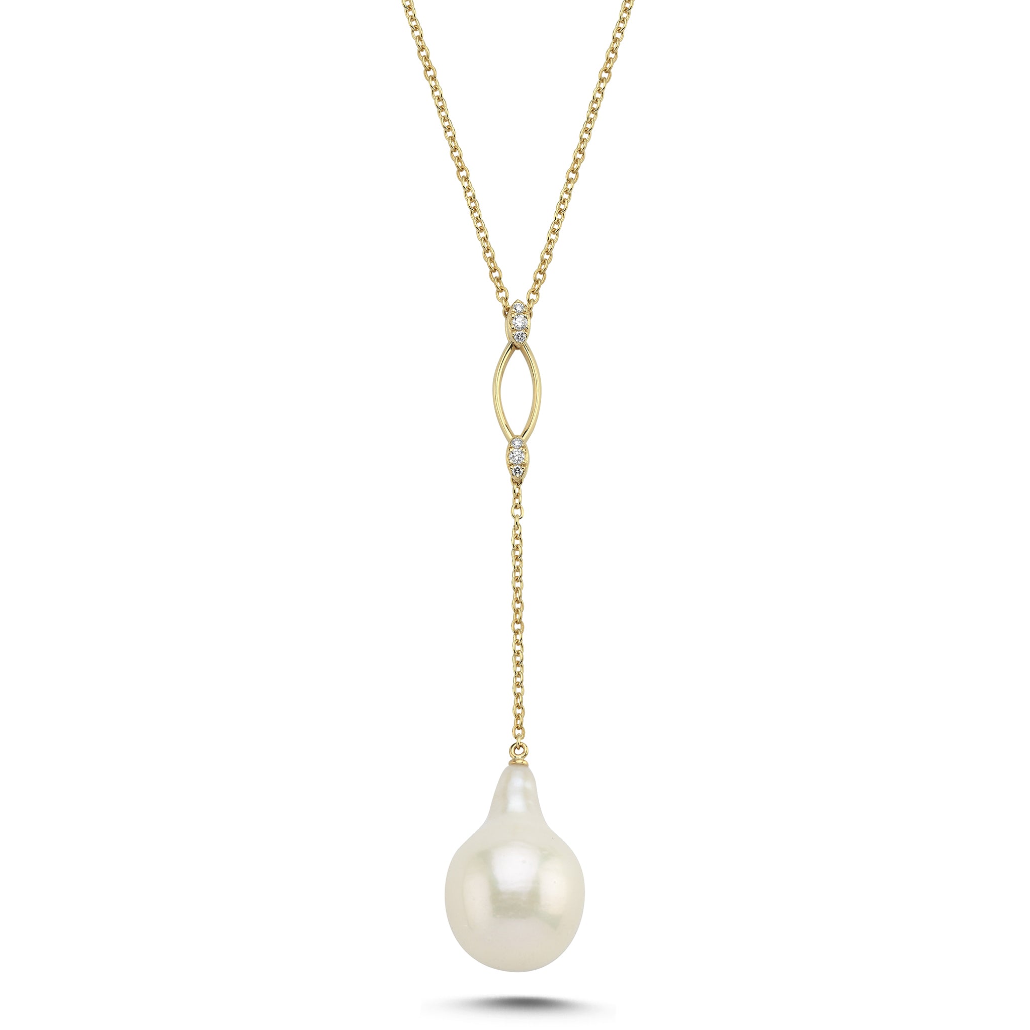 Single Grain Chain with Baroque Pearl Basak Baykal La Maison Couture