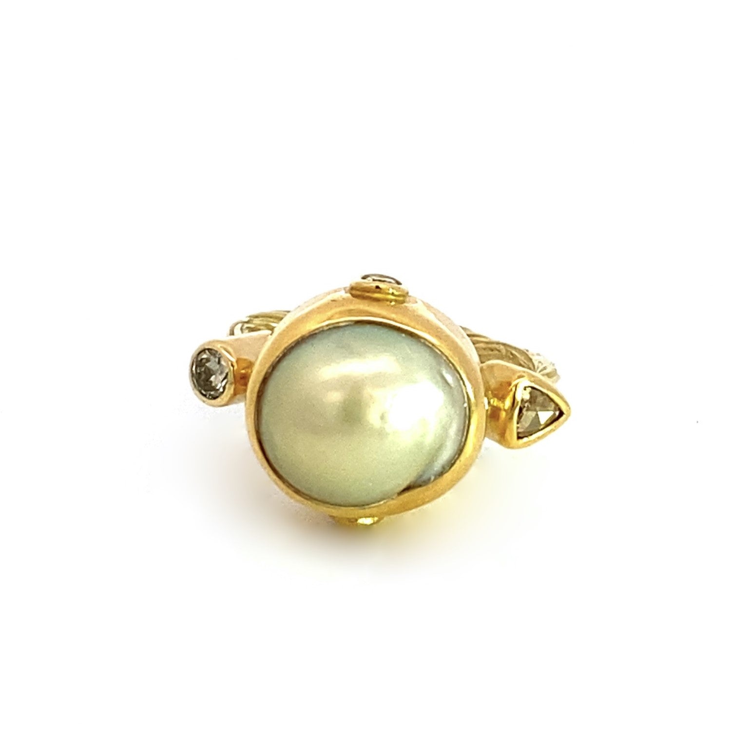 Pearl Cocktail Ring Bergsøe Jewellery sustainable hand made jewellery from Copenhagen La Maison Couture