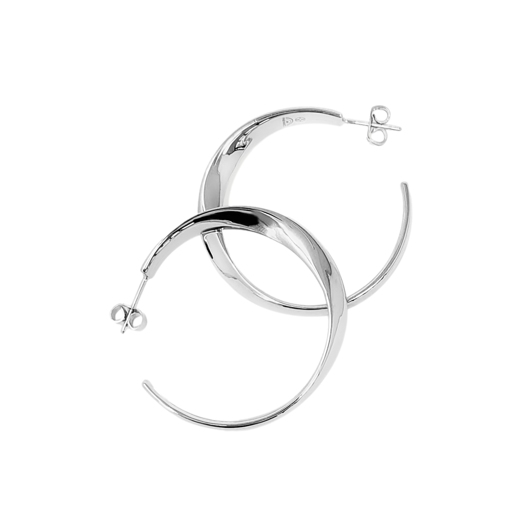 Twist Small Hoop Earrings in Silver Considered Jewellery La Maison Couture